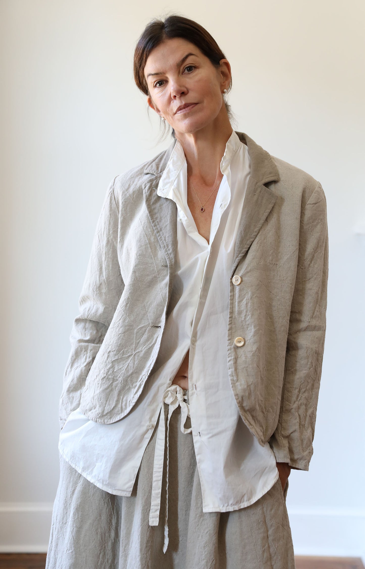 Natural Linen & Wool Regent Jacket