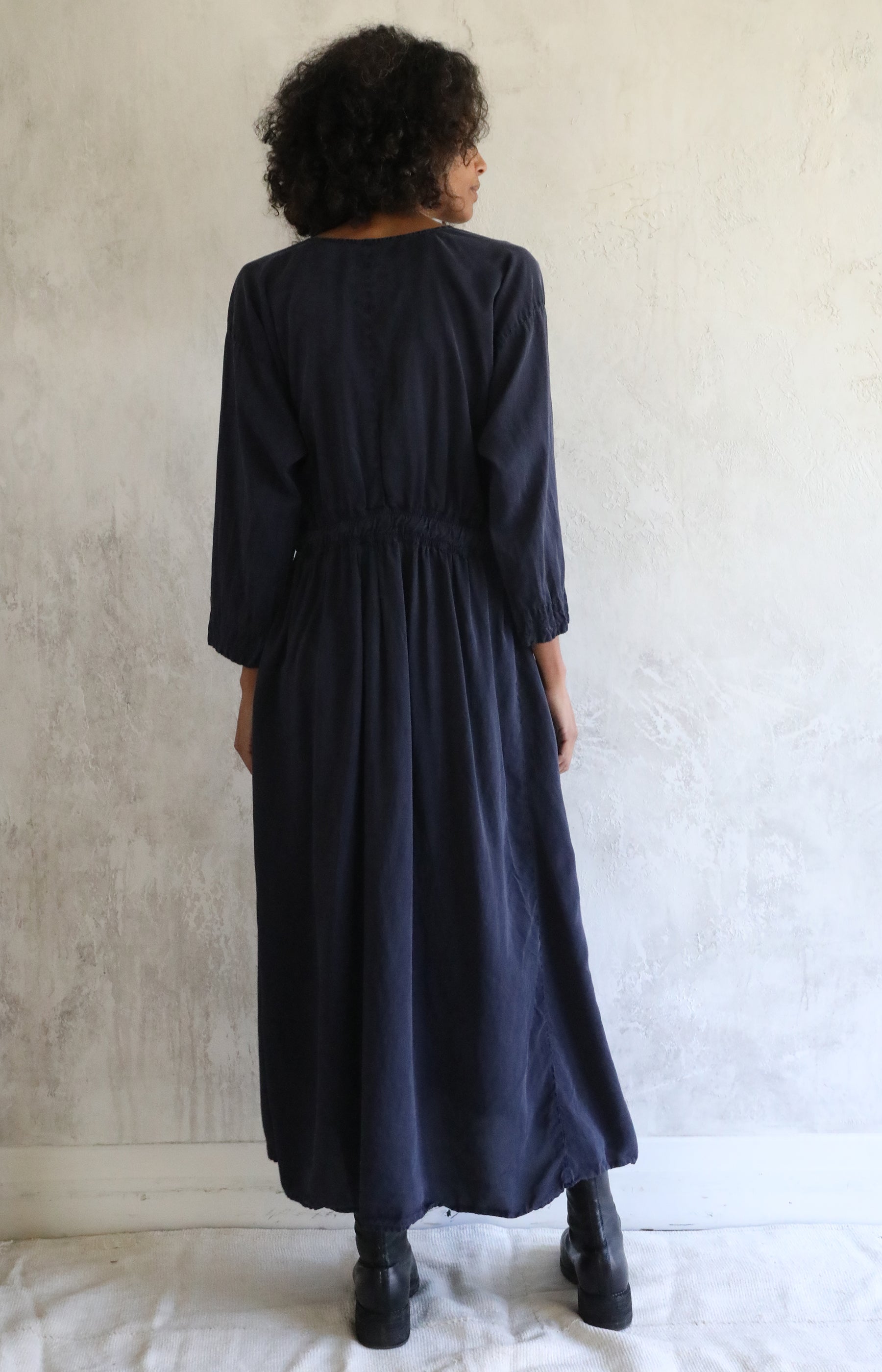 Dark Navy Silk K+M Dress