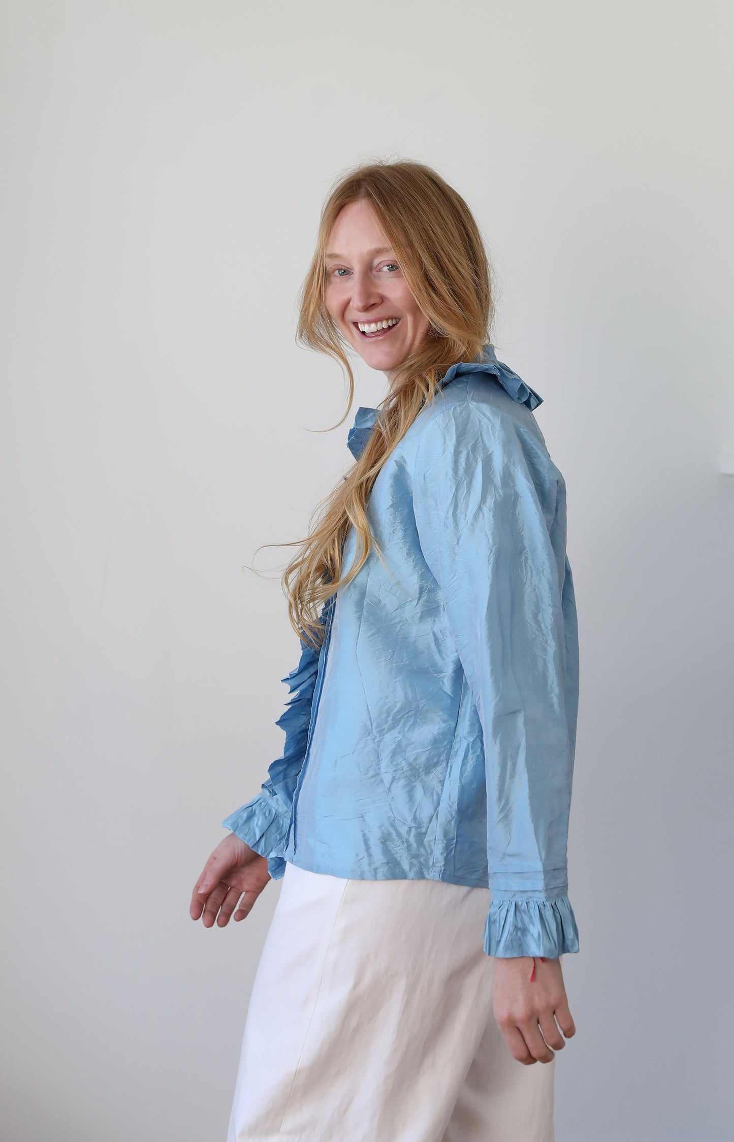 Light Blue Silk Shirt