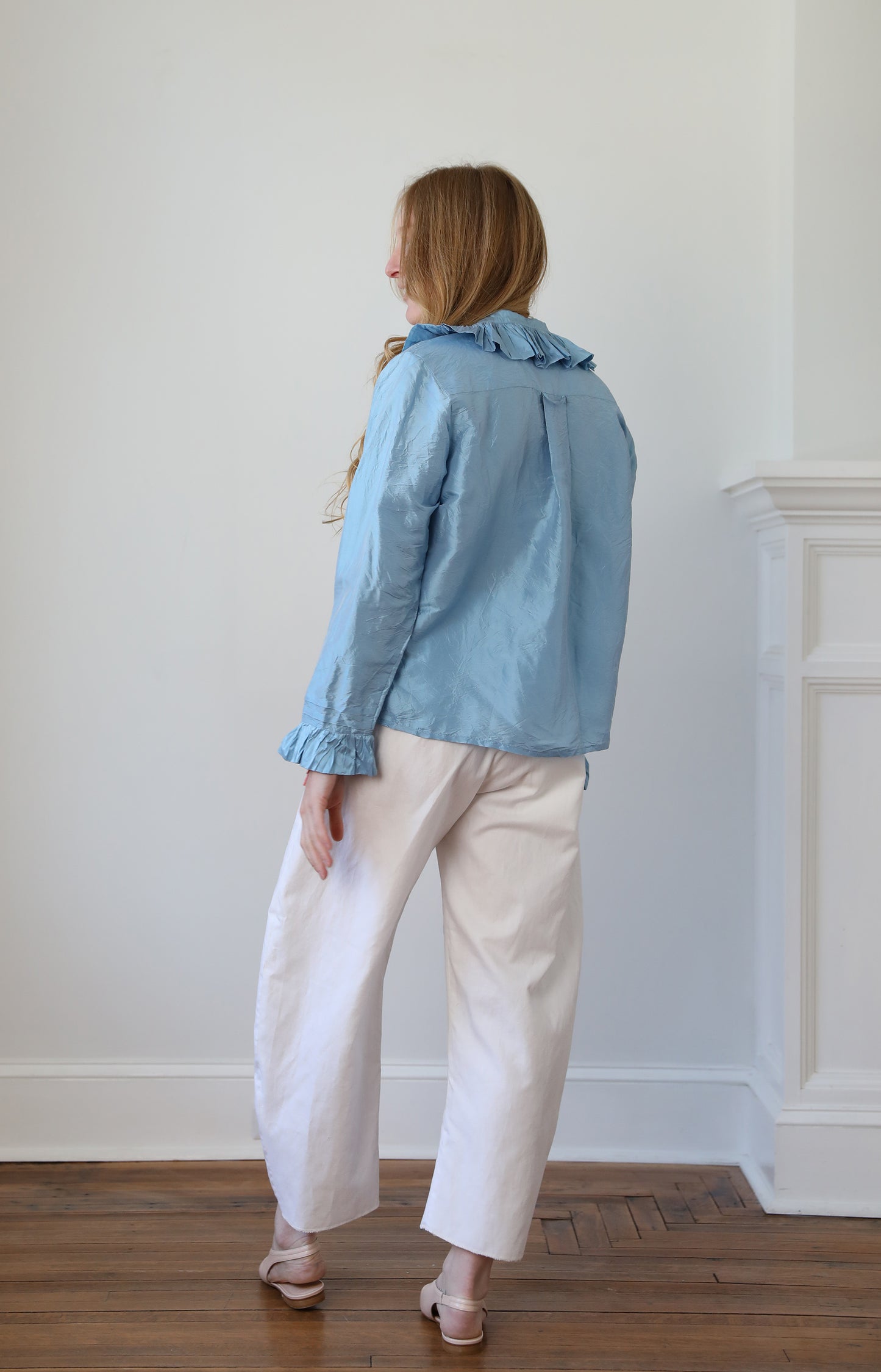 Light Blue Silk Shirt
