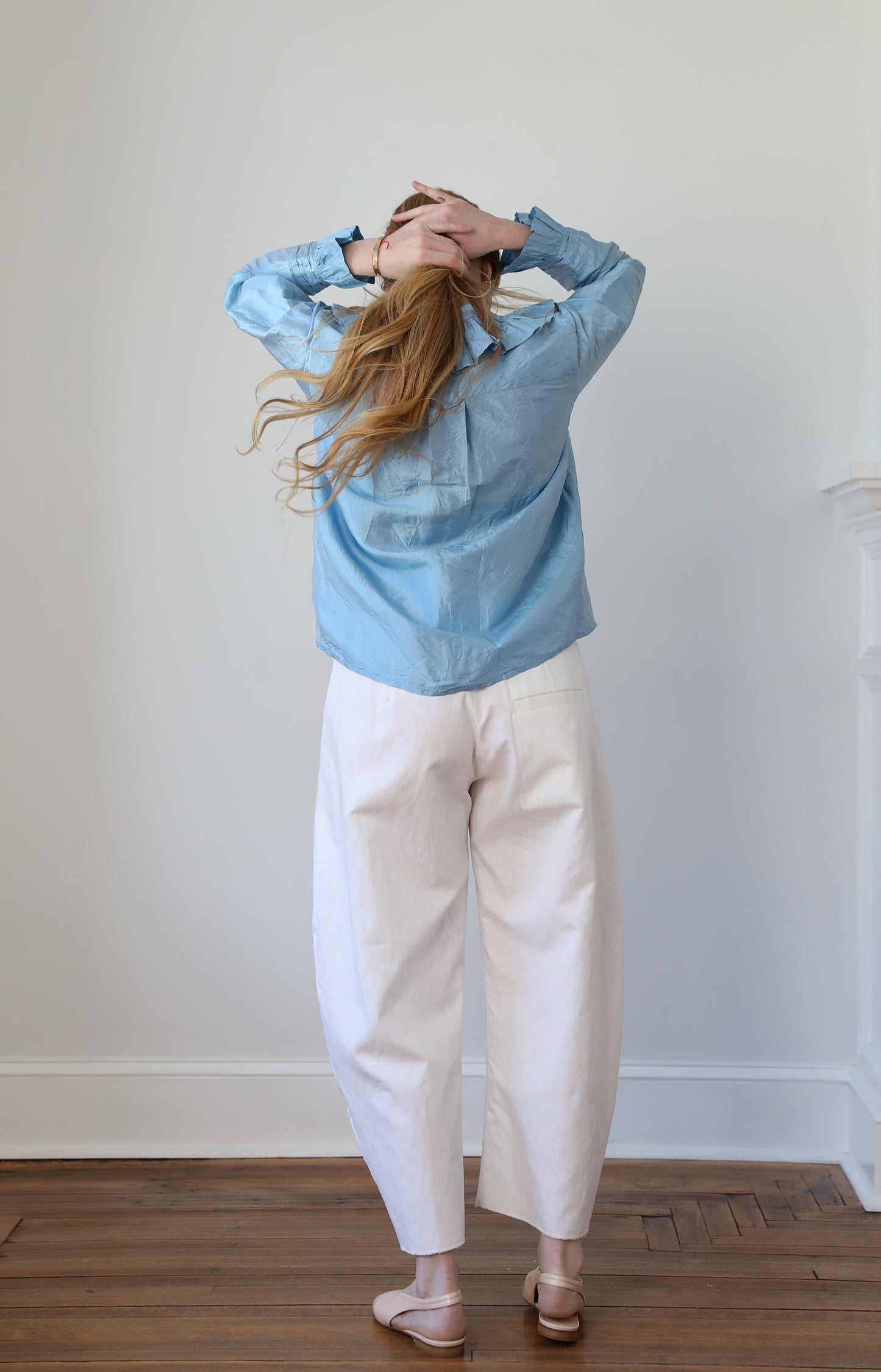 Light Blue Silk Shirt