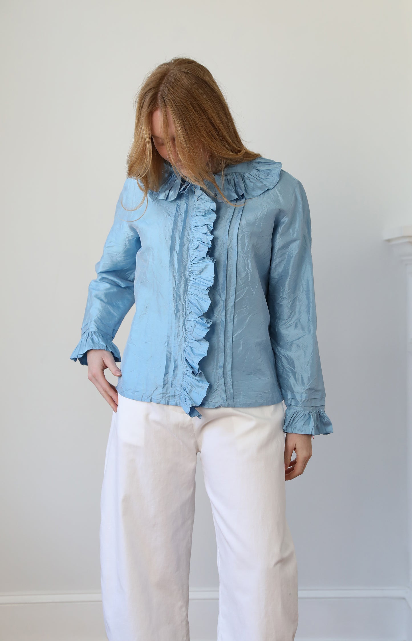 Light Blue Silk Shirt