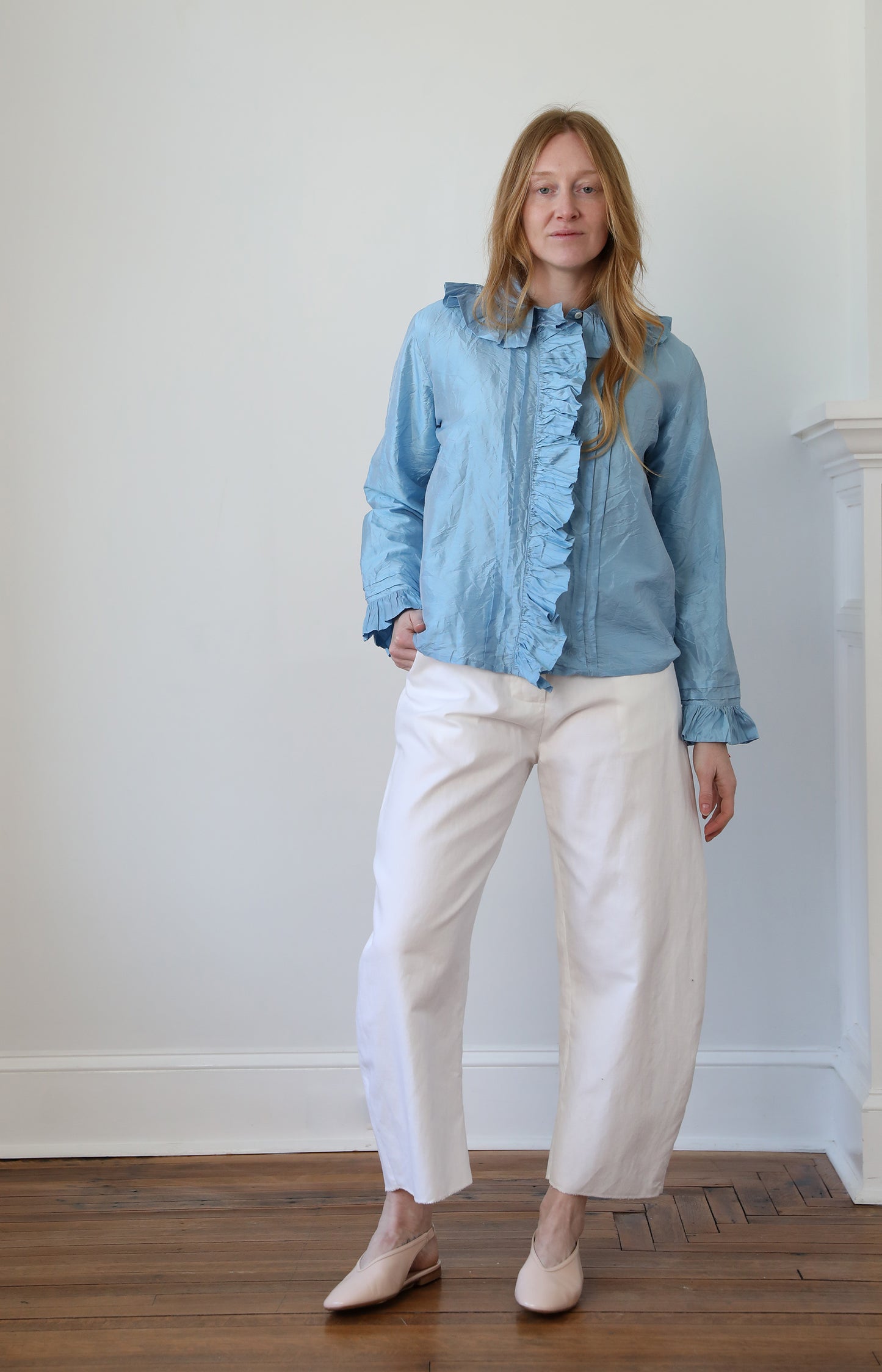 Light Blue Silk Shirt