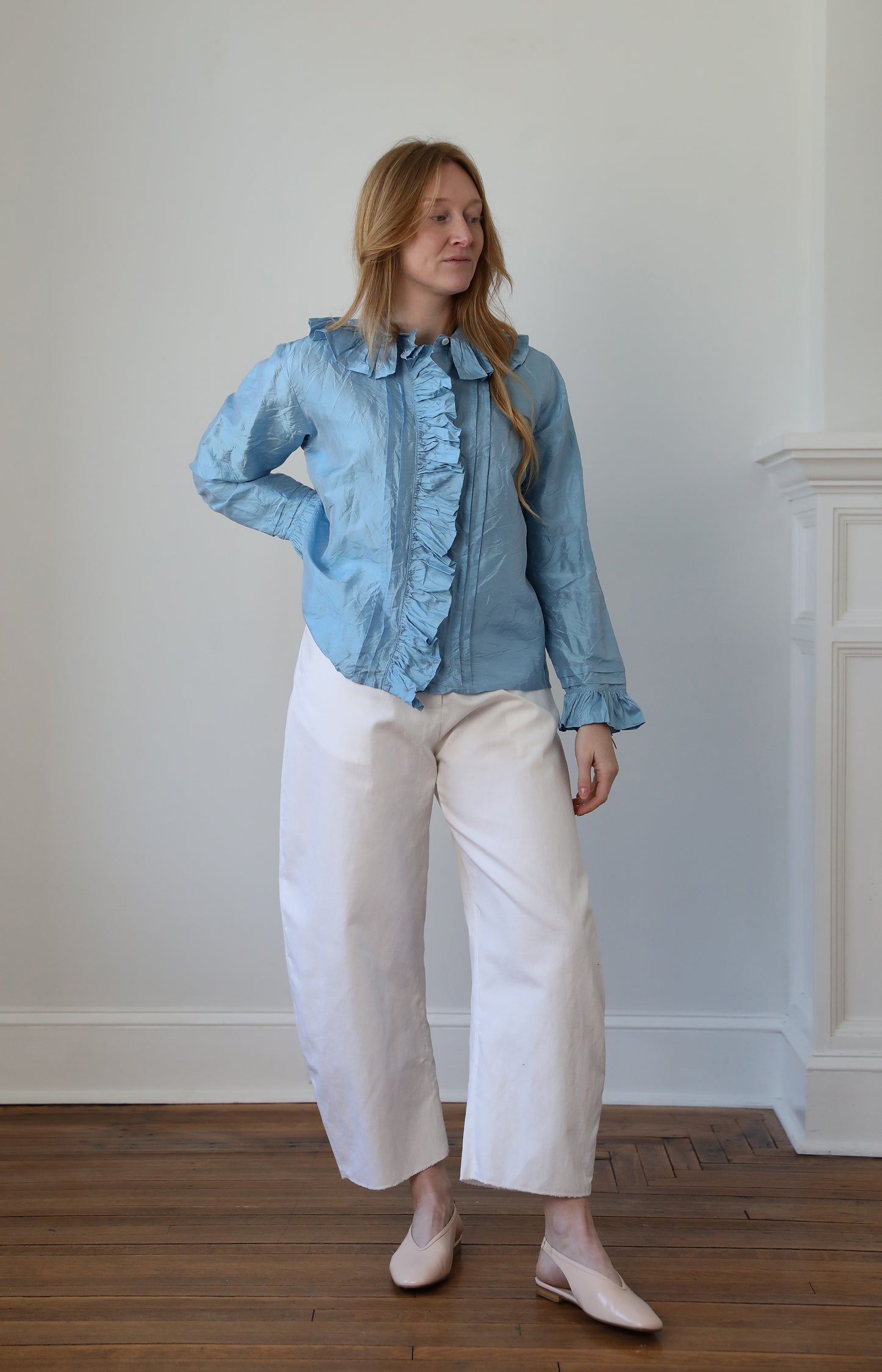 Light Blue Silk Shirt
