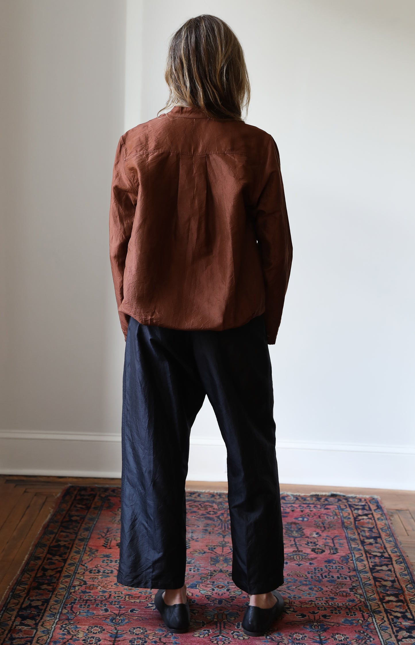 Terracotta Silk Blouse