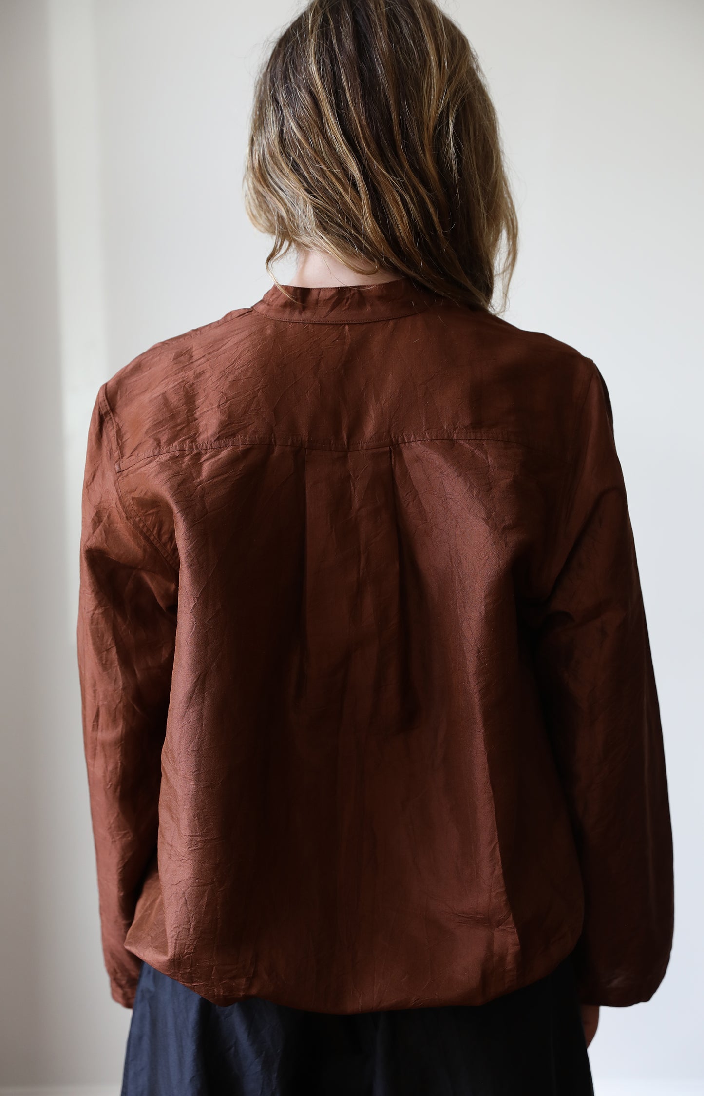 Terracotta Silk Blouse