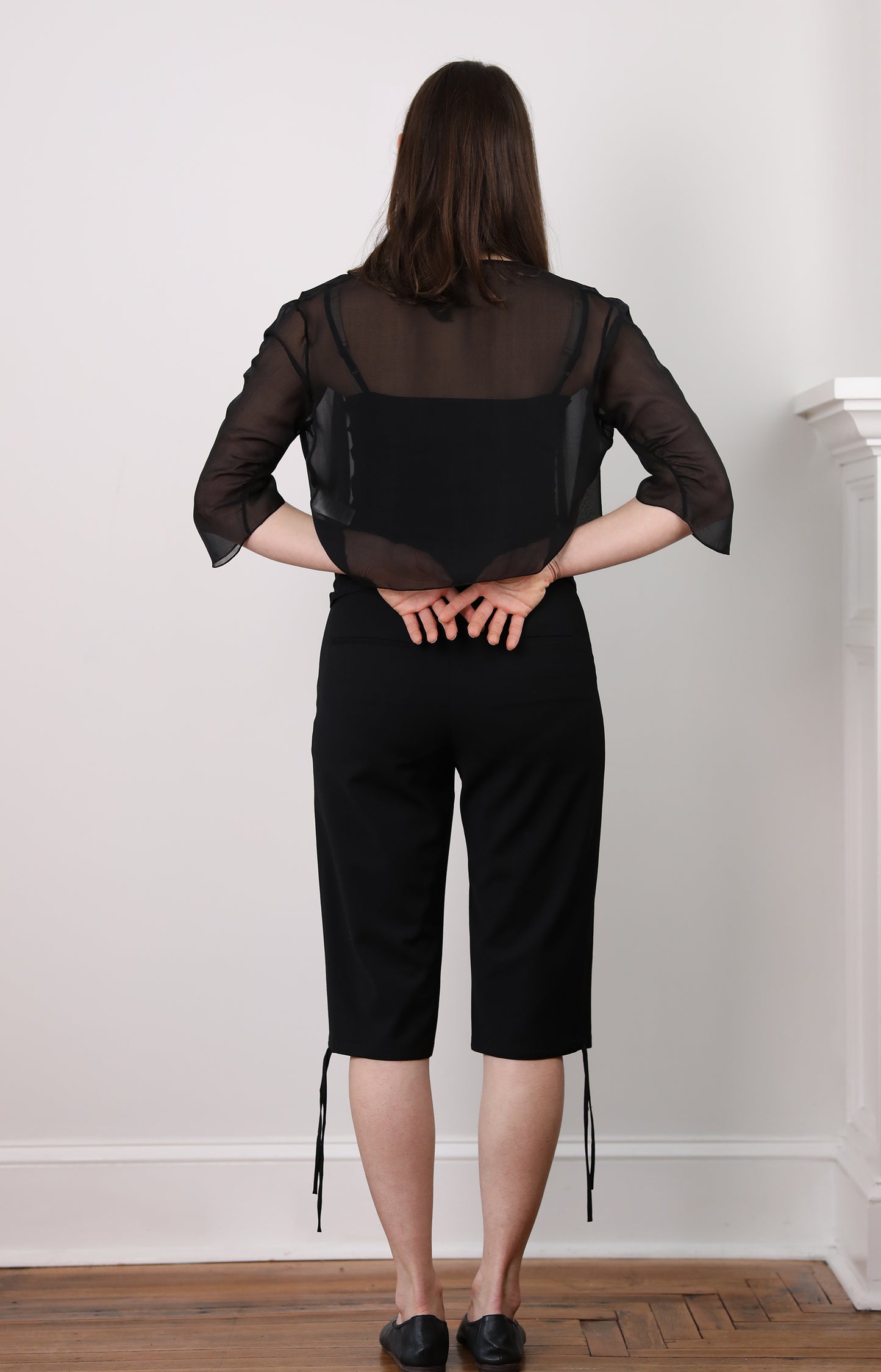 Black Chiffon Ballet Top
