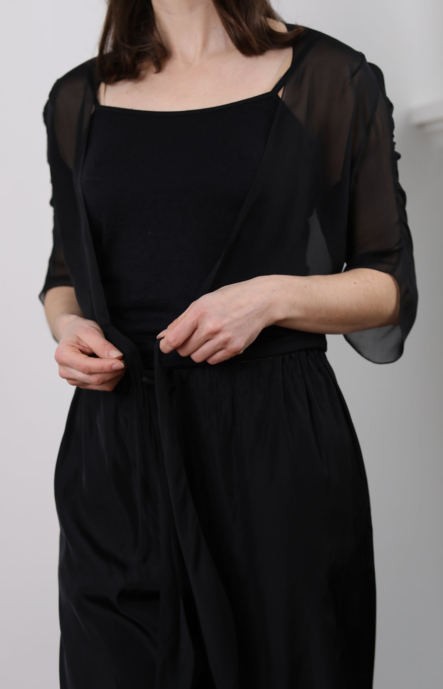 Black Chiffon Ballet Top