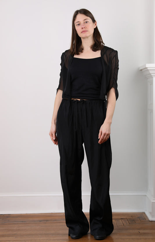Black Chiffon Ballet Top