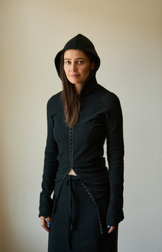 Black Hook & Eye Hoodie
