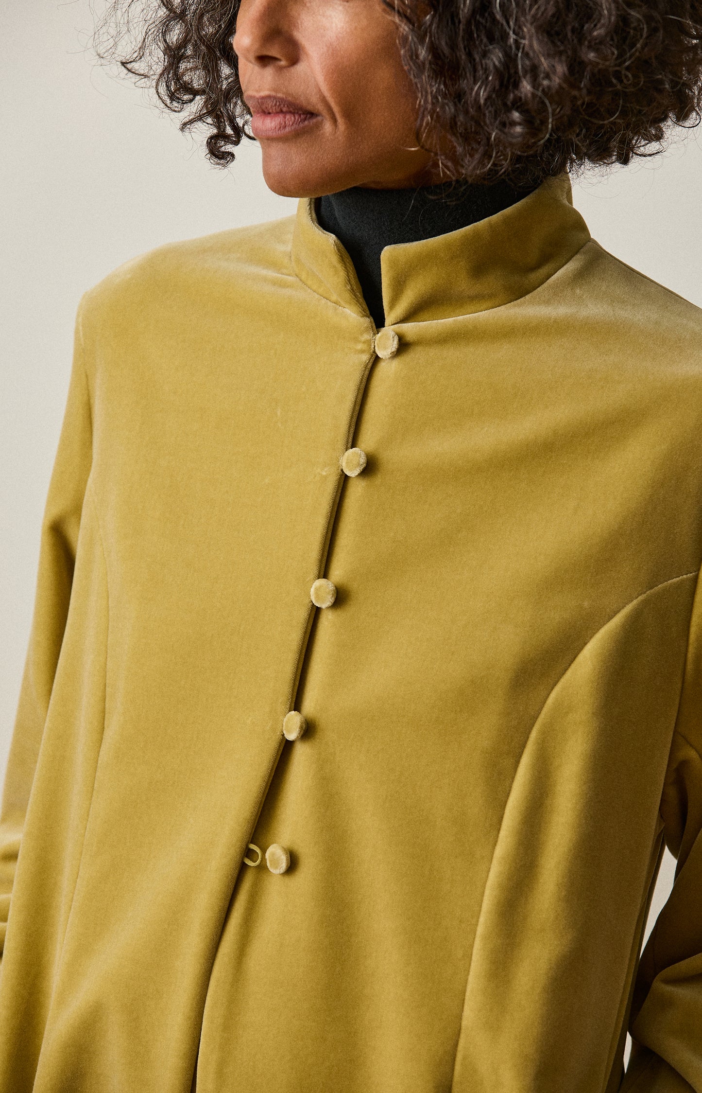 Celery Velvet House Coat