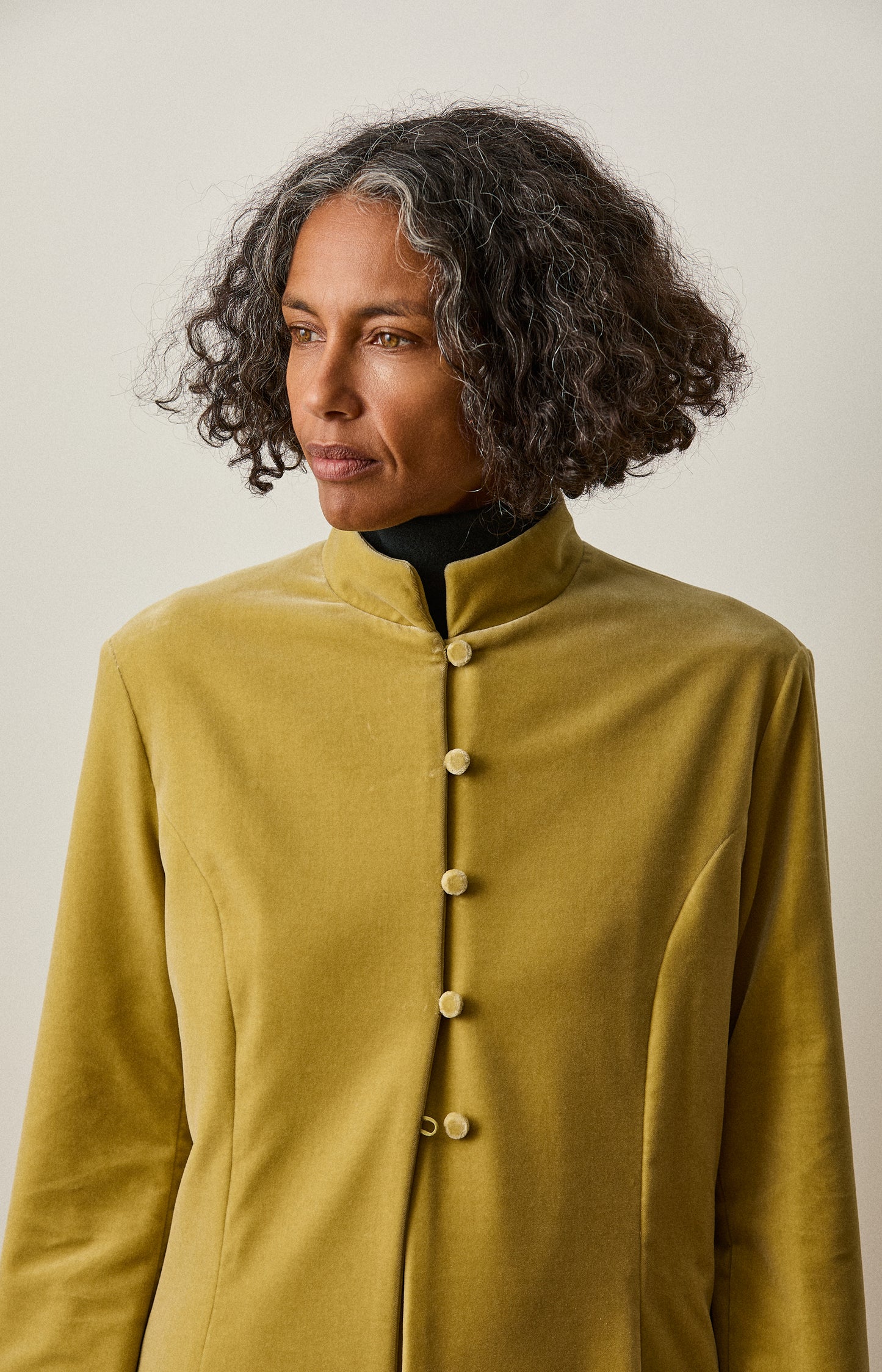 Celery Velvet House Coat