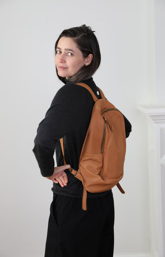 Sand Leather Backpack
