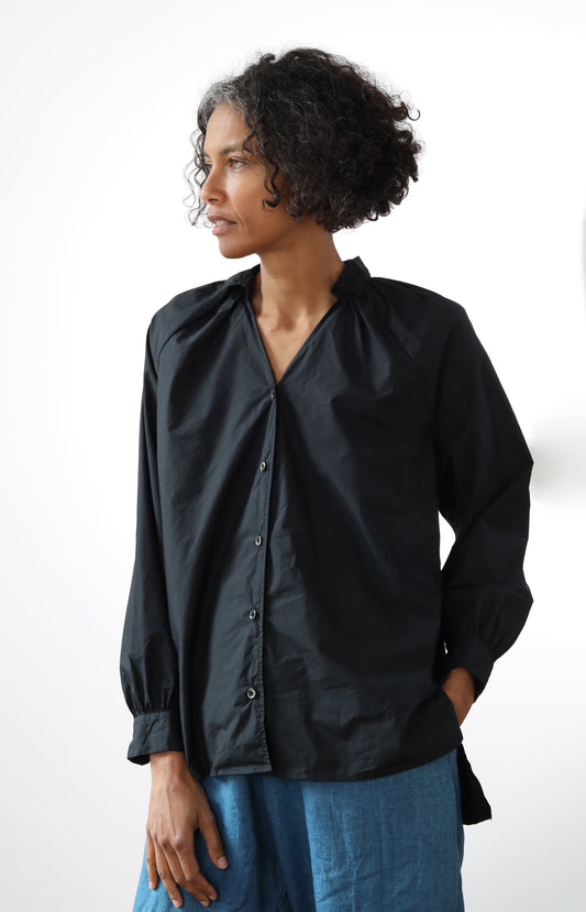 Black Cotton Blouse