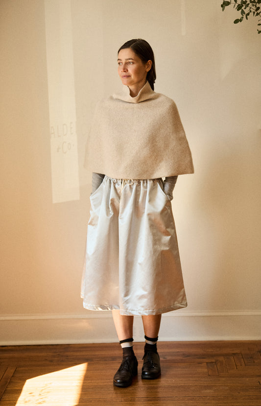Natural Wool Poncho
