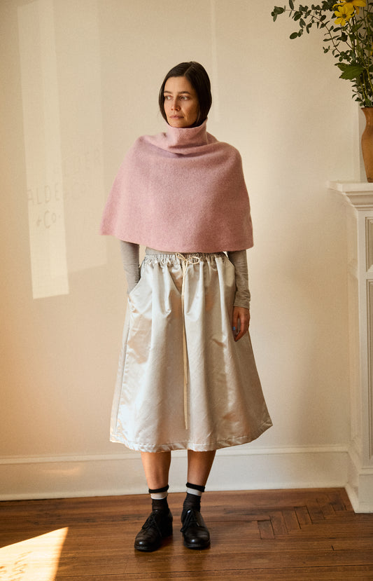 Pink Haze Wool Poncho