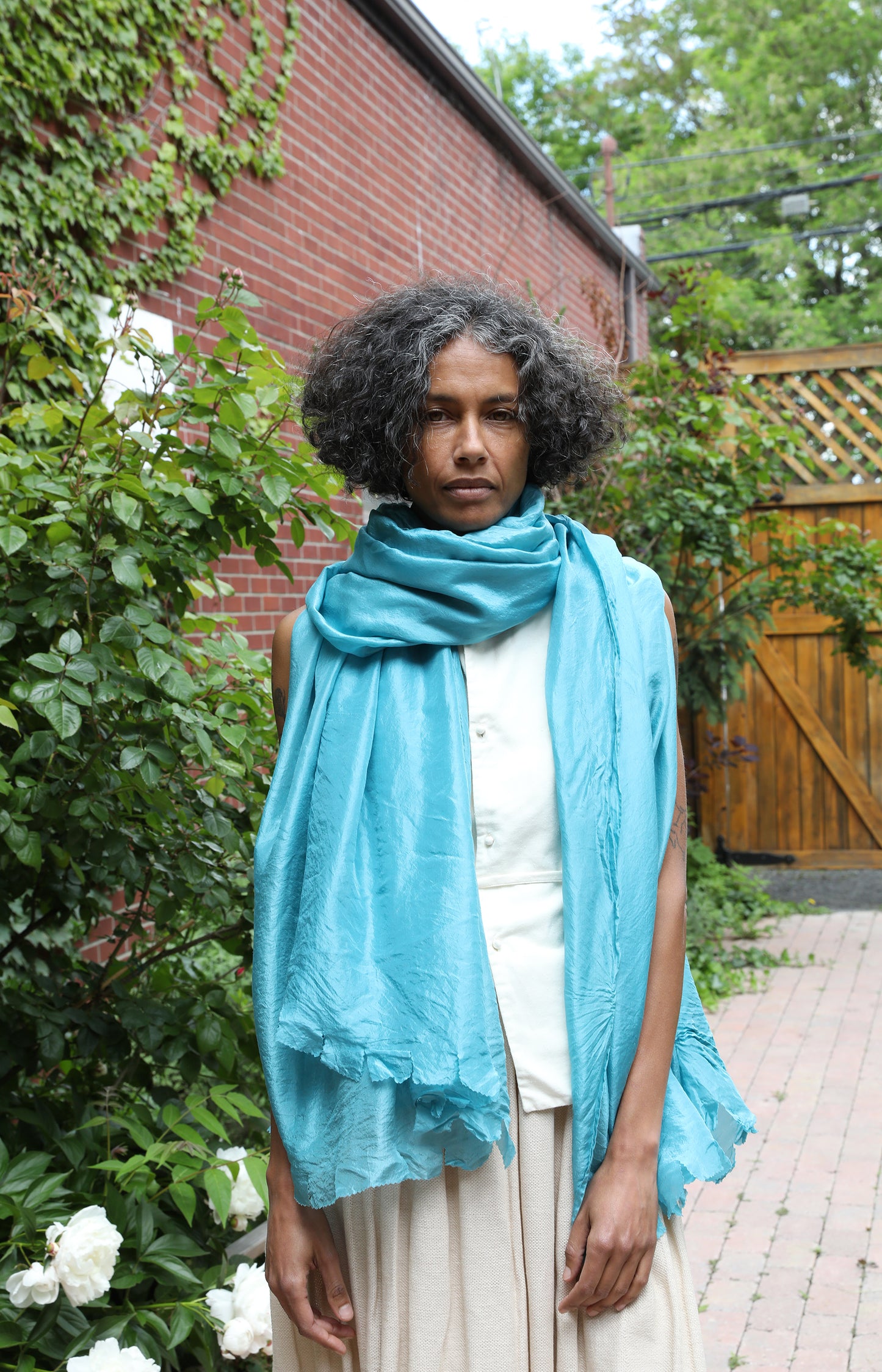 Wave Silk Scarf