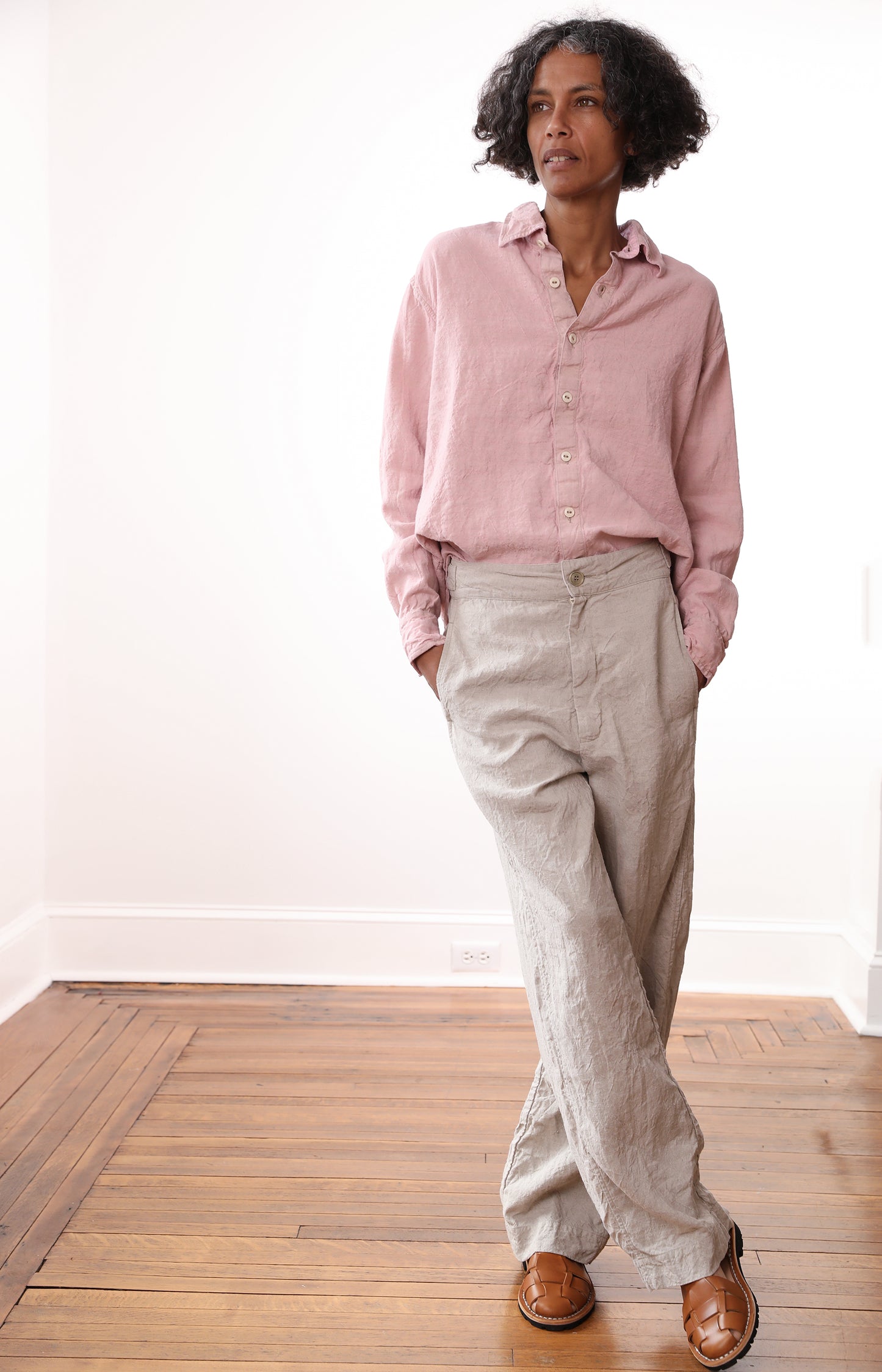 Natural Linen Kati Pants