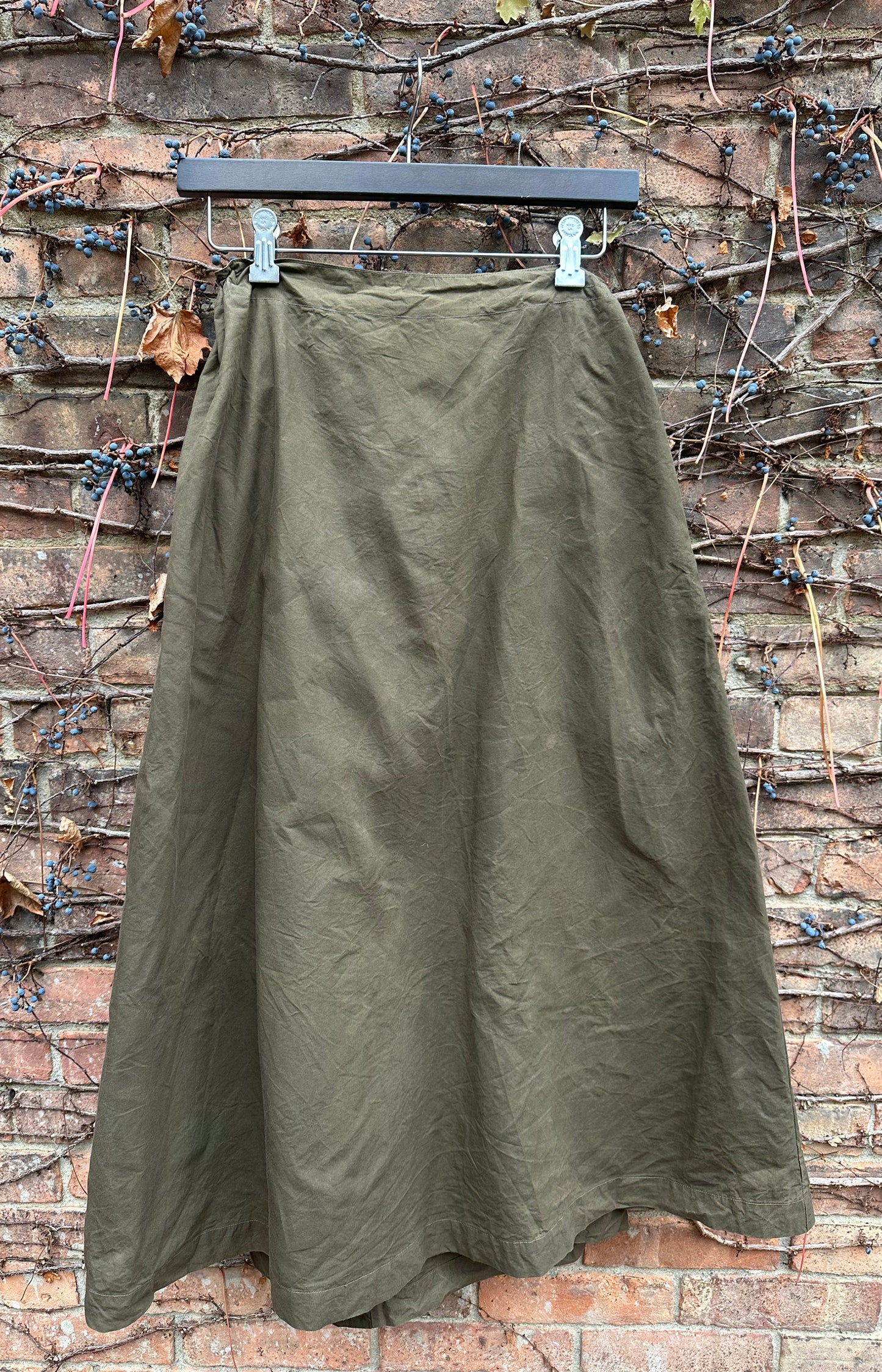 Khaki Cotton Jeany Skirt