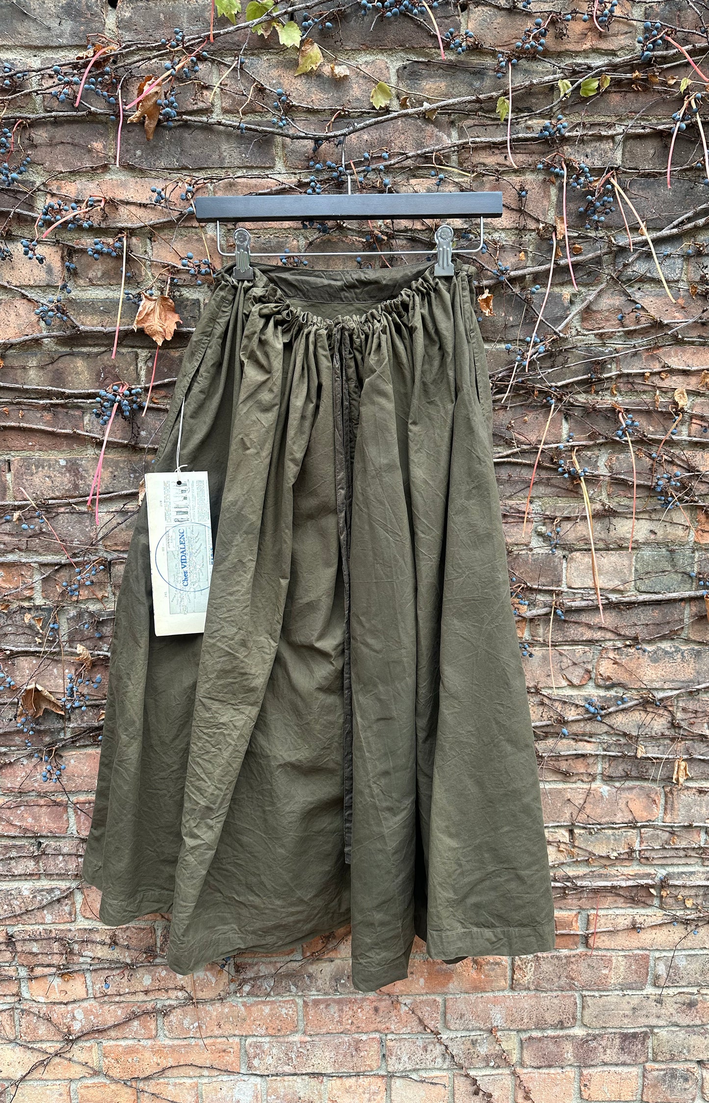 Khaki Cotton Jeany Skirt