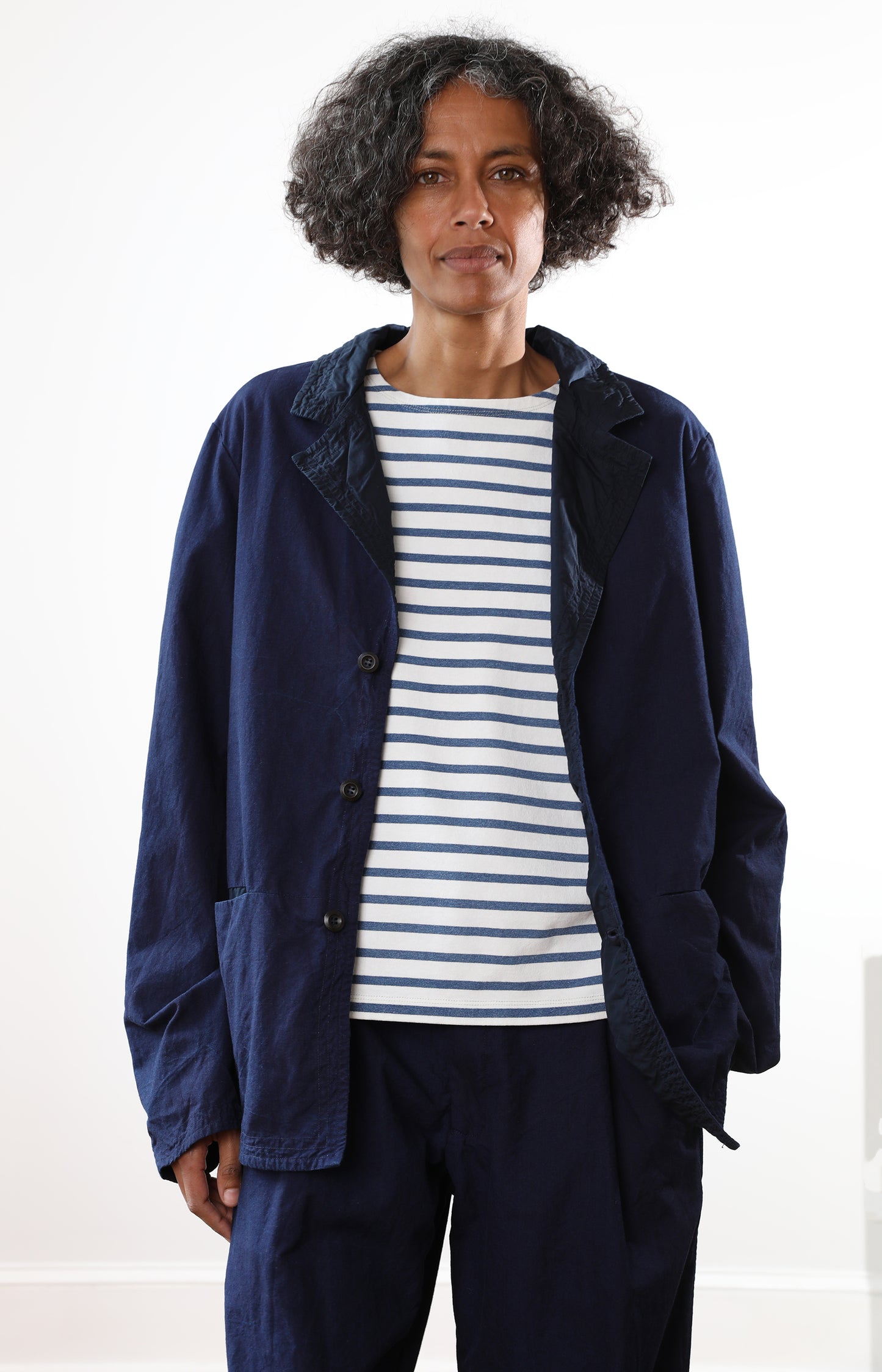 Indigo Cotton Canvas Tippiman Jacket