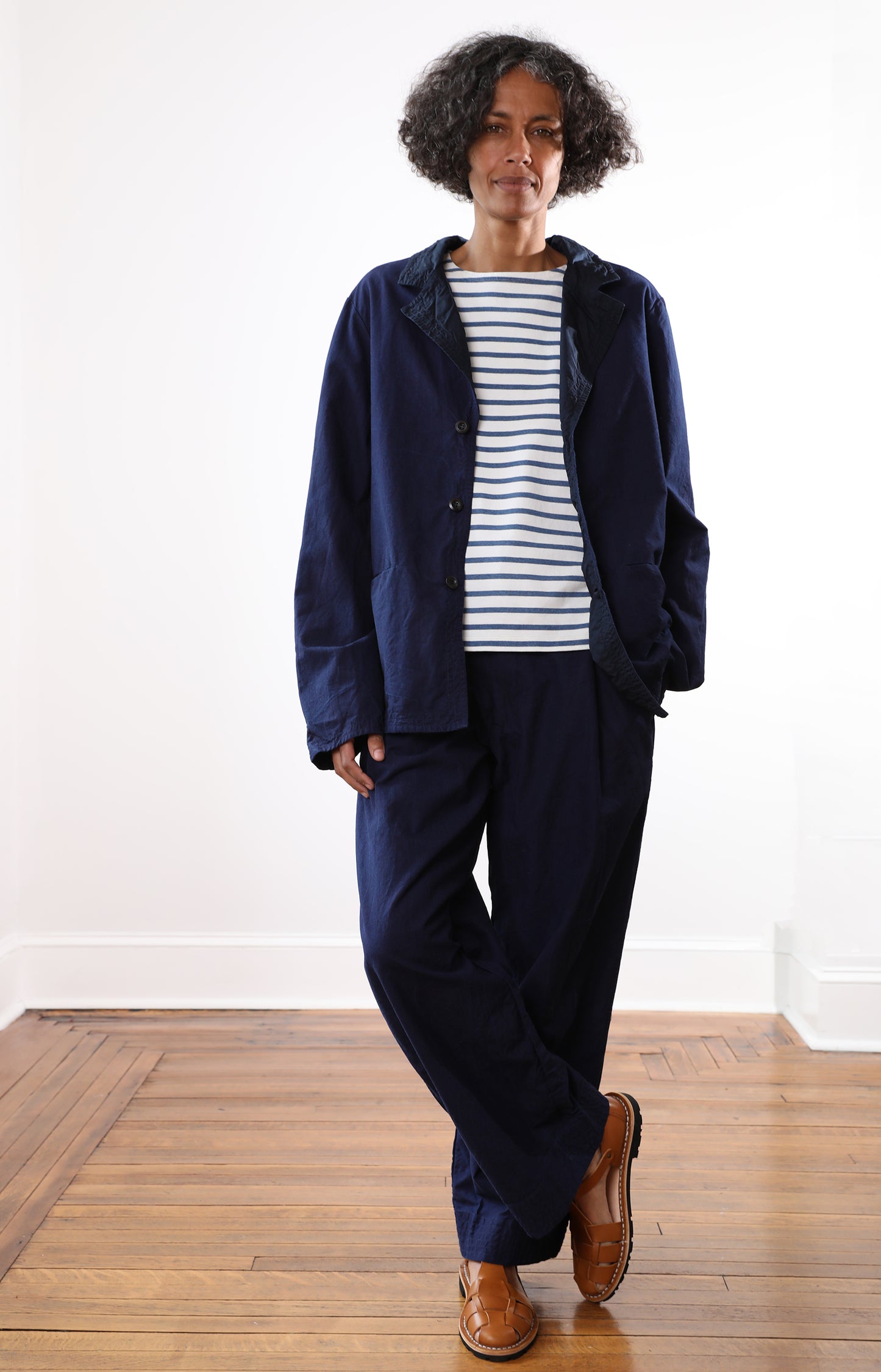 Indigo Cotton Canvas Tippiman Jacket