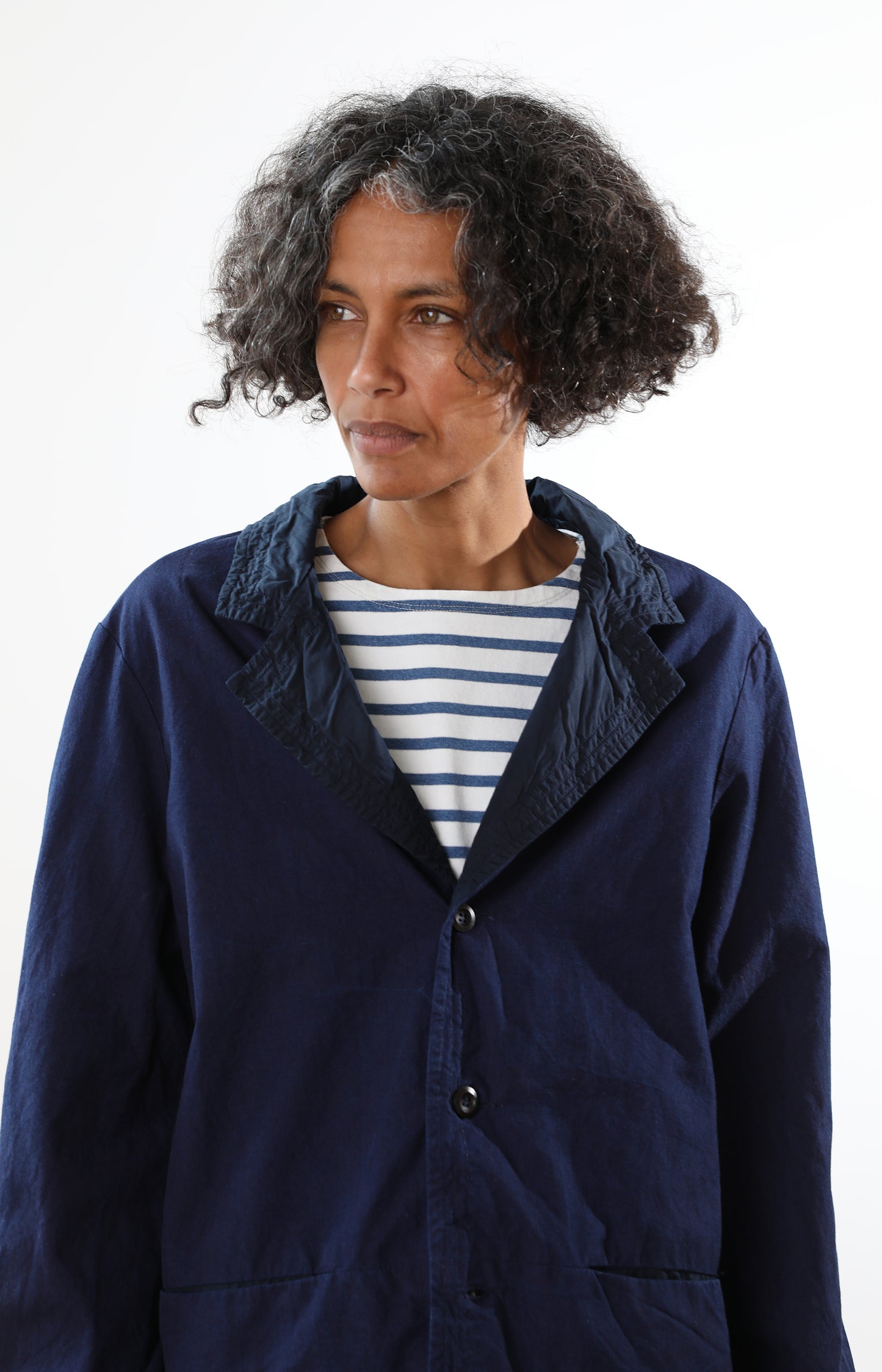 Indigo Cotton Canvas Tippiman Jacket