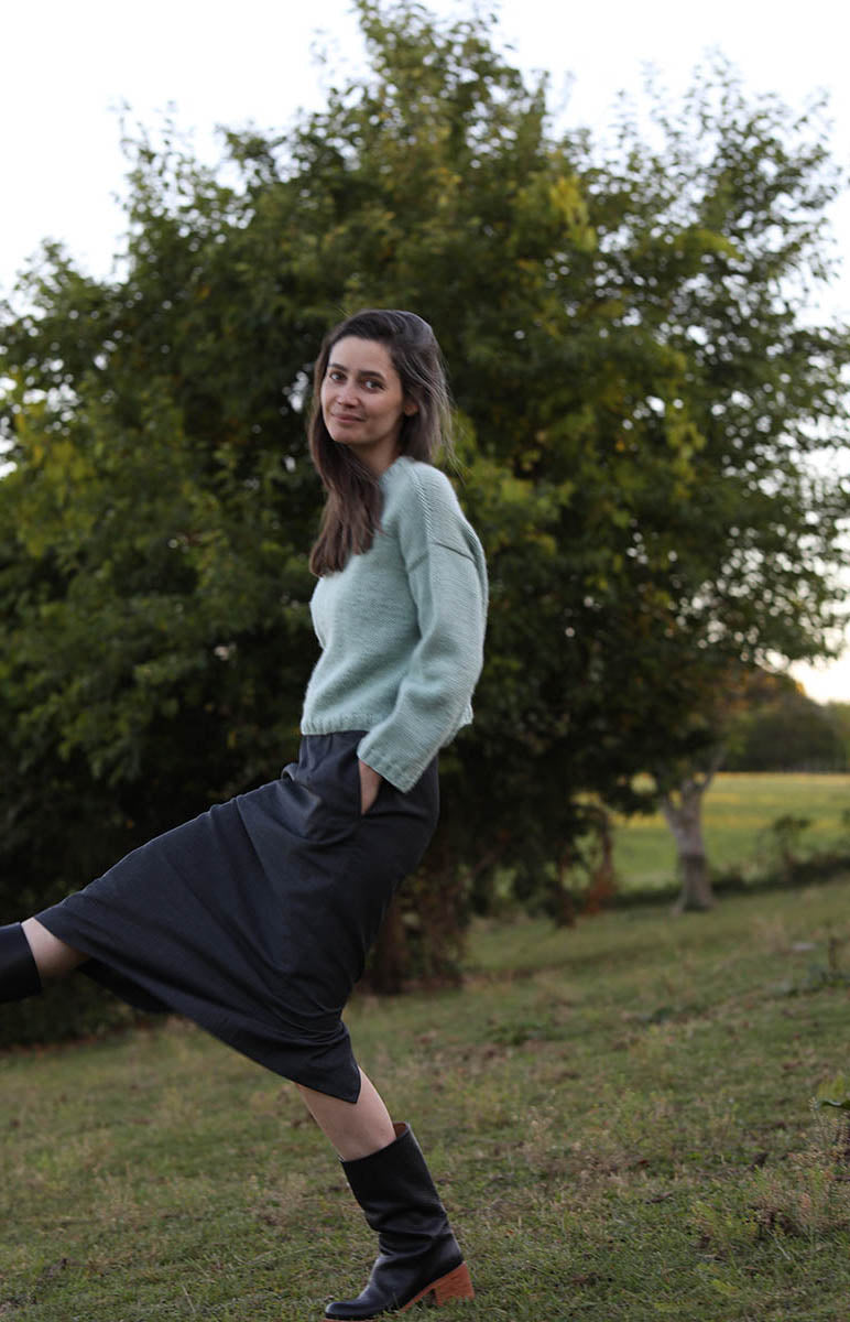 Anthracite Grey Lunghetta Skirt