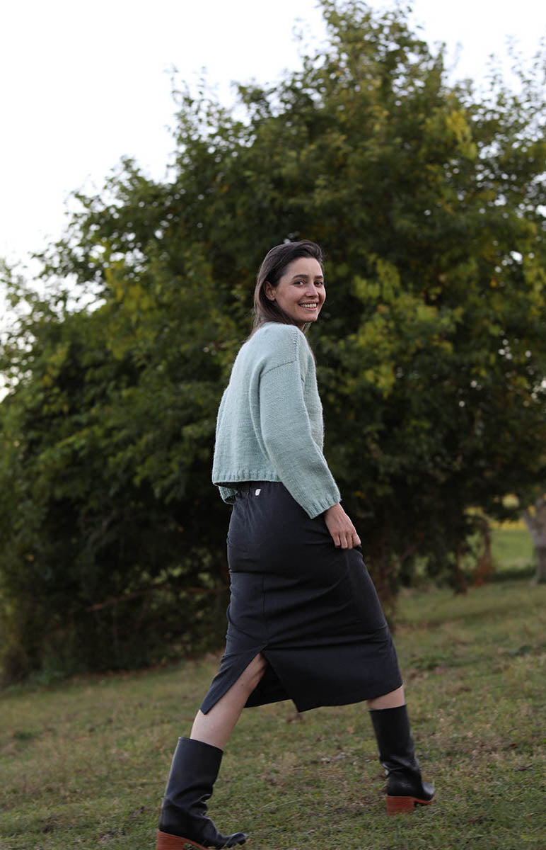 Anthracite Grey Lunghetta Skirt