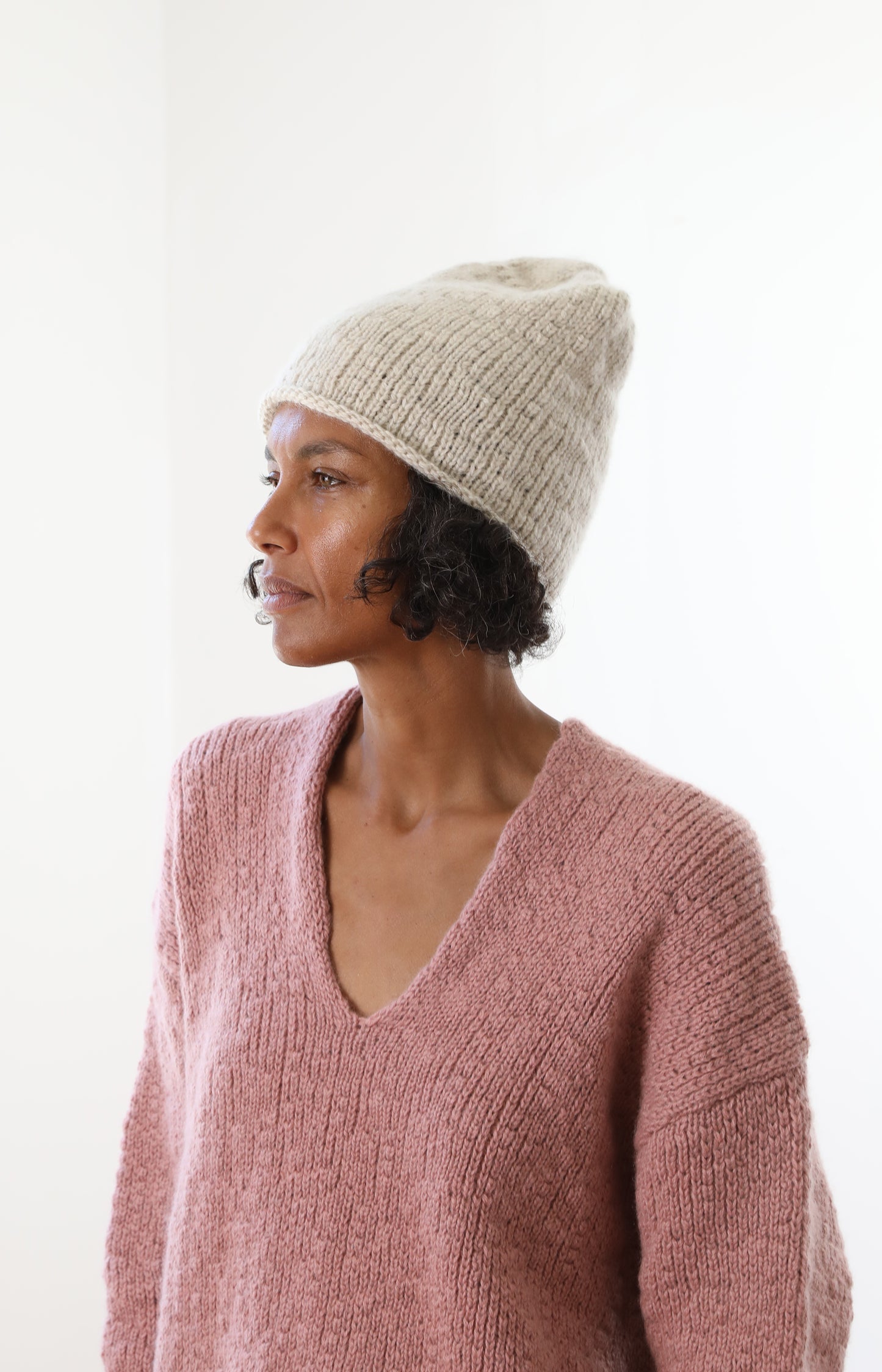 Ecru Yak Beanie