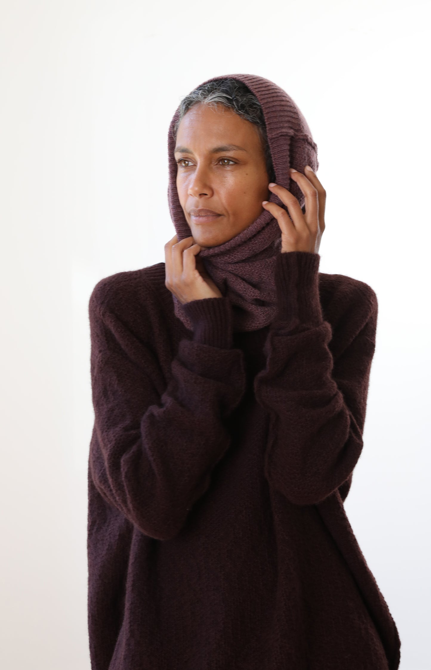 Mauve Cashmere Tube Scarf