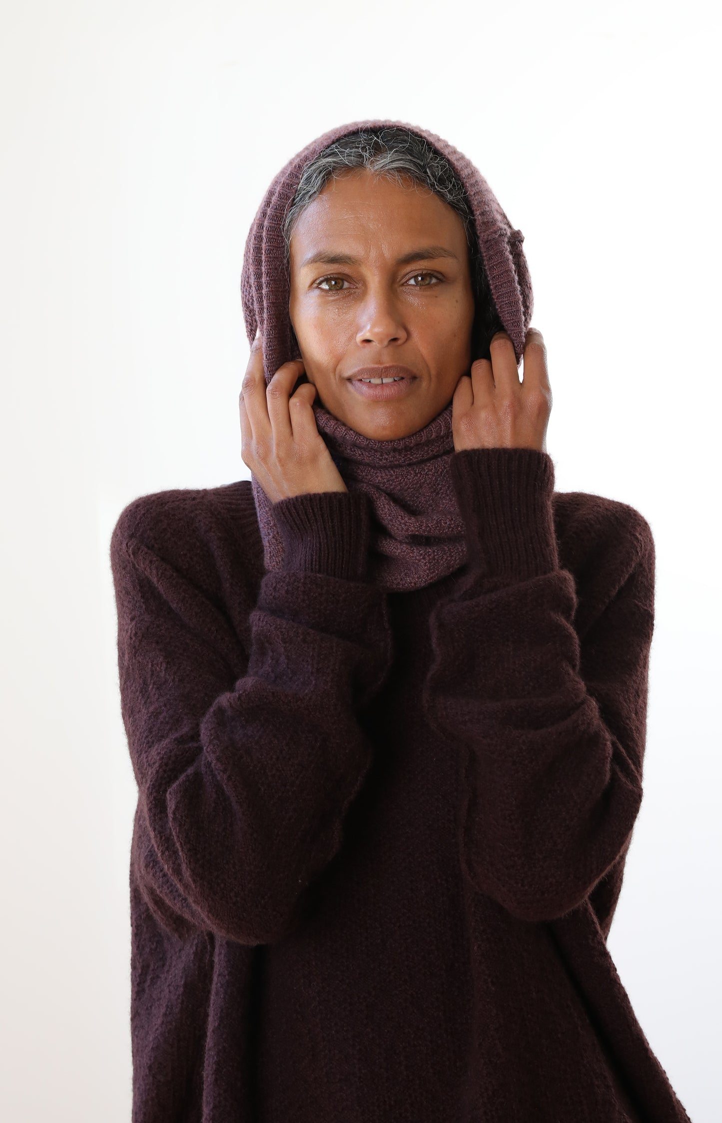 Mauve Cashmere Tube Scarf