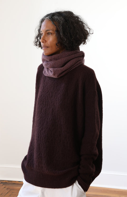 Mauve Cashmere Tube Scarf