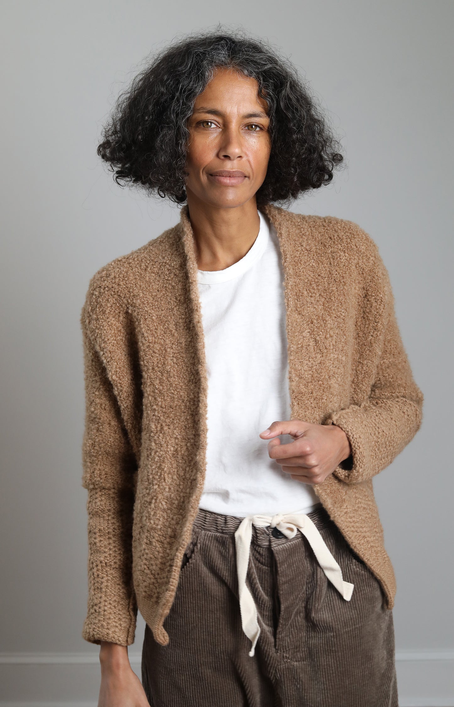 Camel Fitted Cardigan