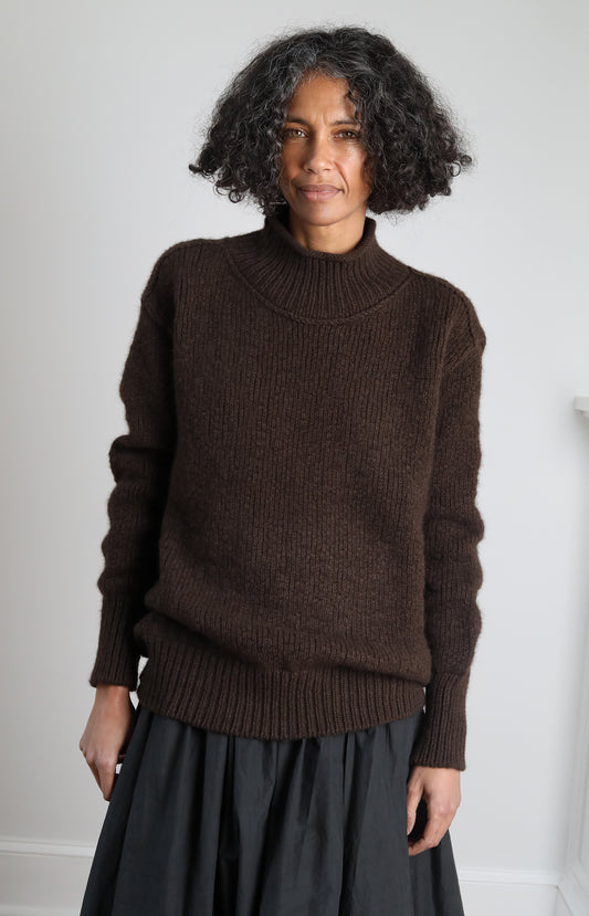 Chocolate Ribbed Pullover