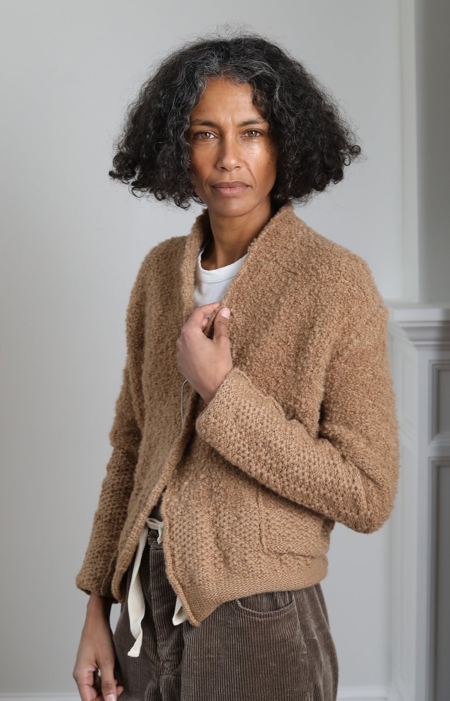 Camel Fitted Cardigan