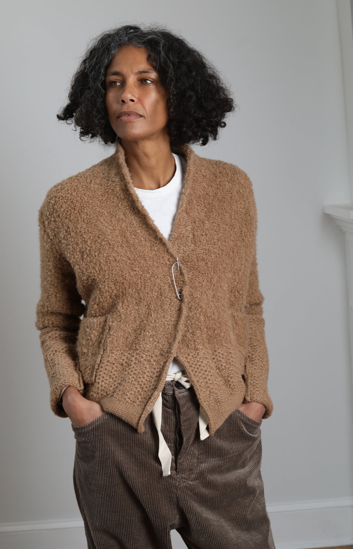 Camel Fitted Cardigan