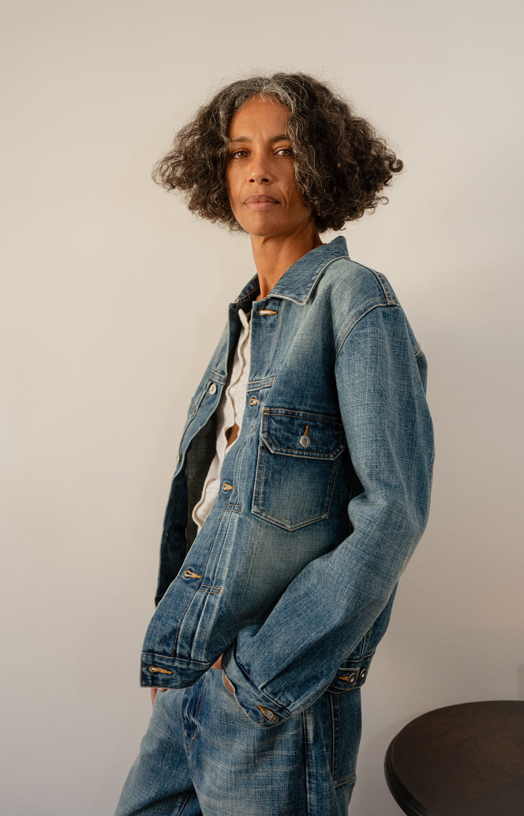 Distressed Denim Jacket