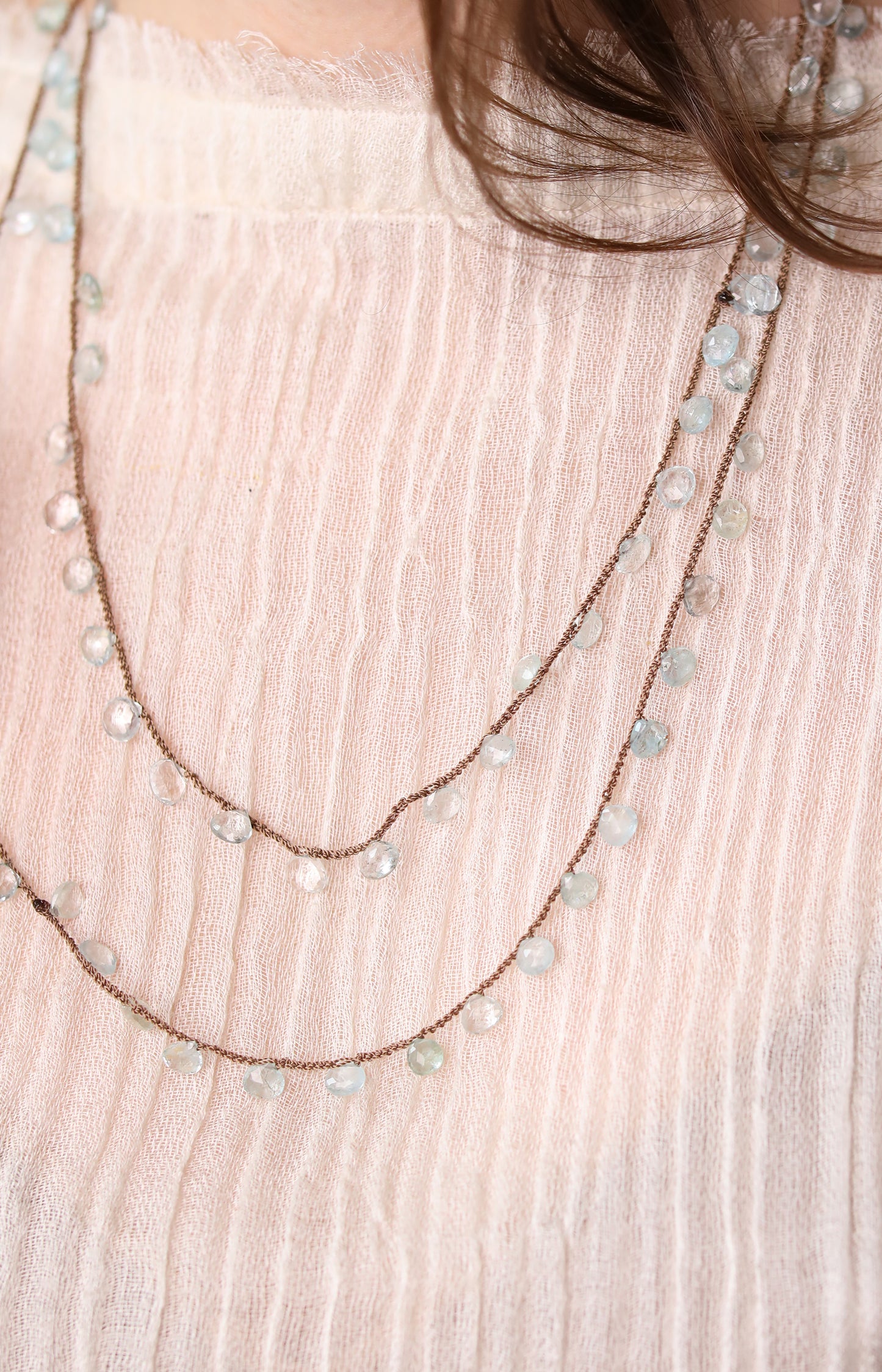 Debbie Harper Heart Shaped Aquamarine Necklace