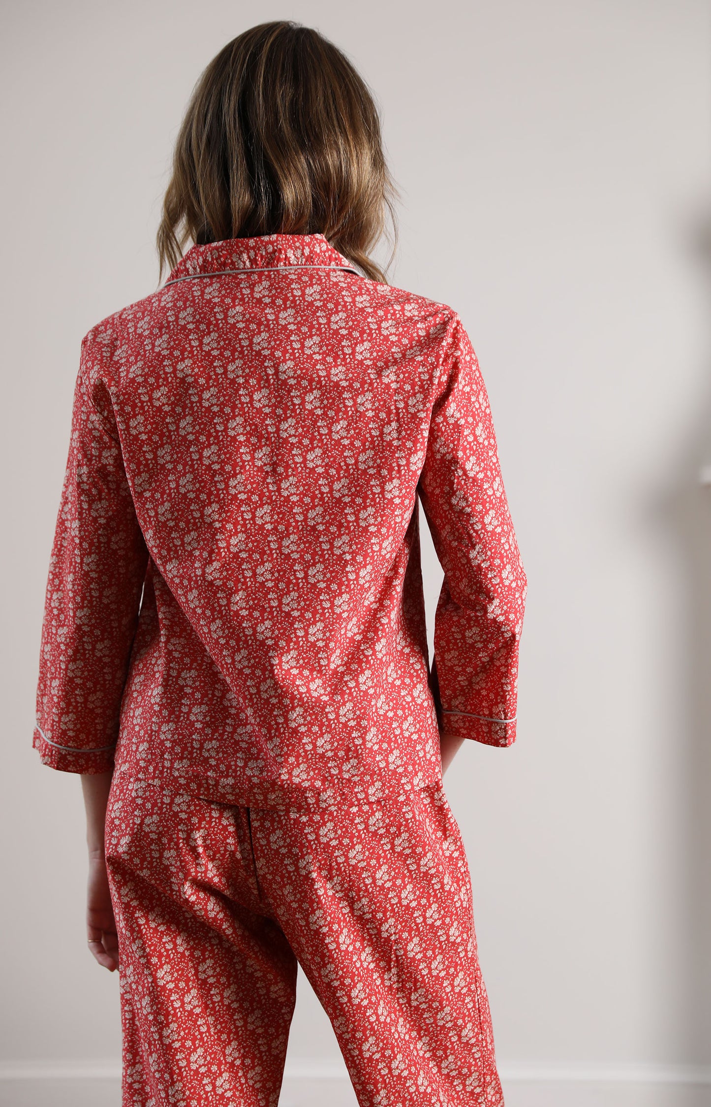 Classic Red Floral Pajama Set