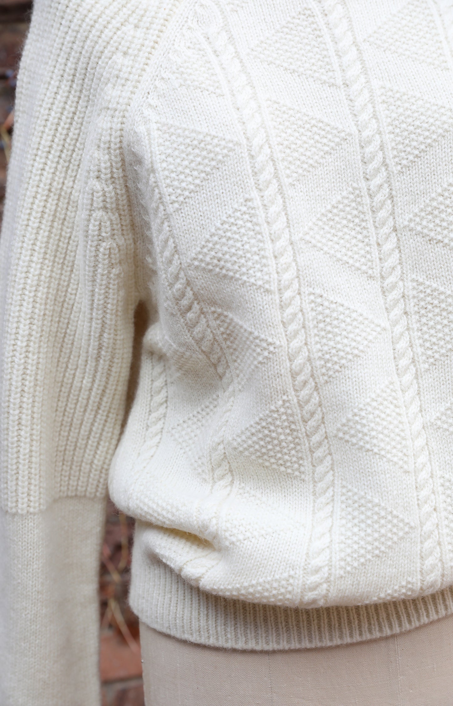 Ivory Shetland Wool Sweater