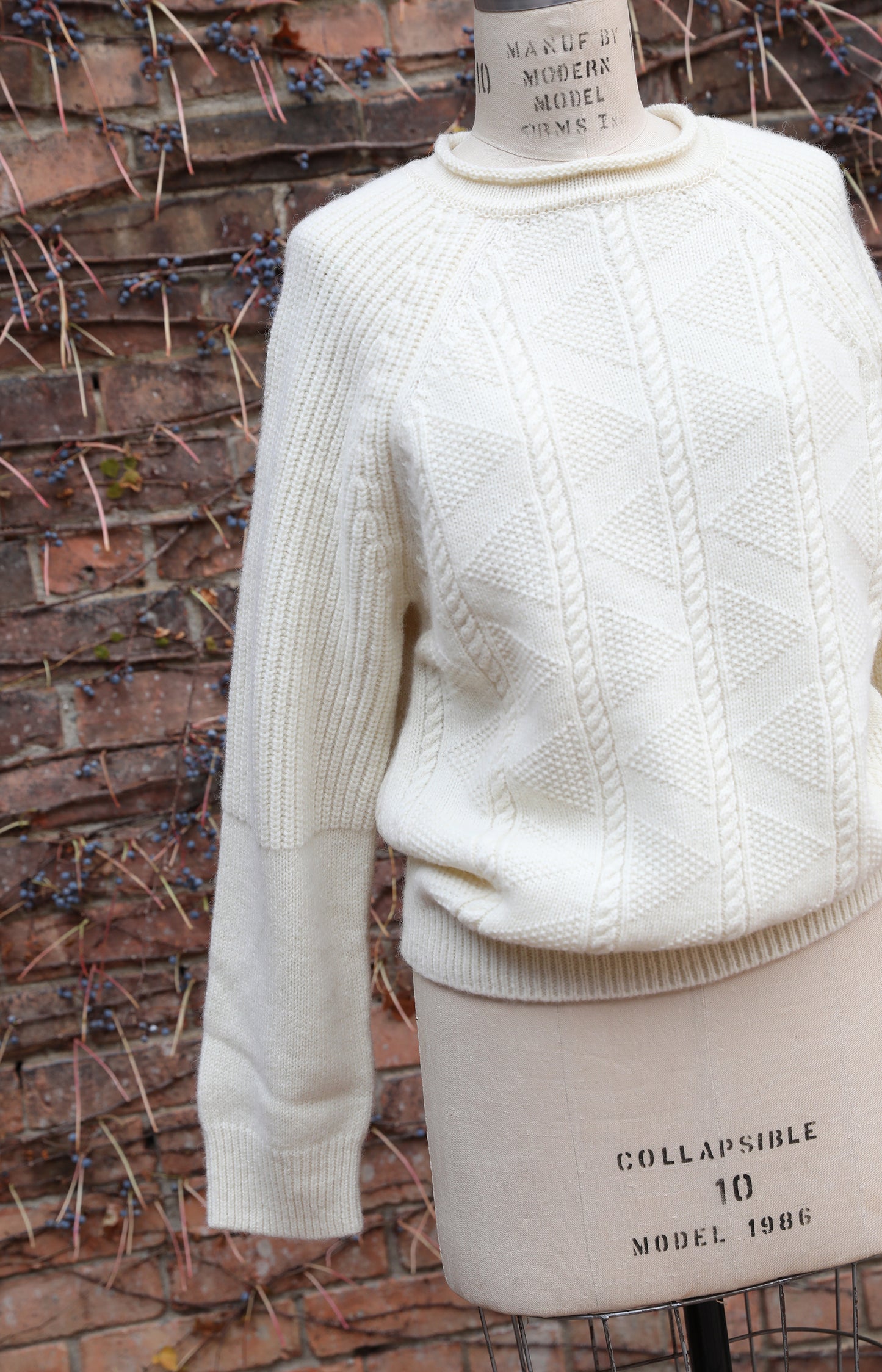 Ivory Shetland Wool Sweater