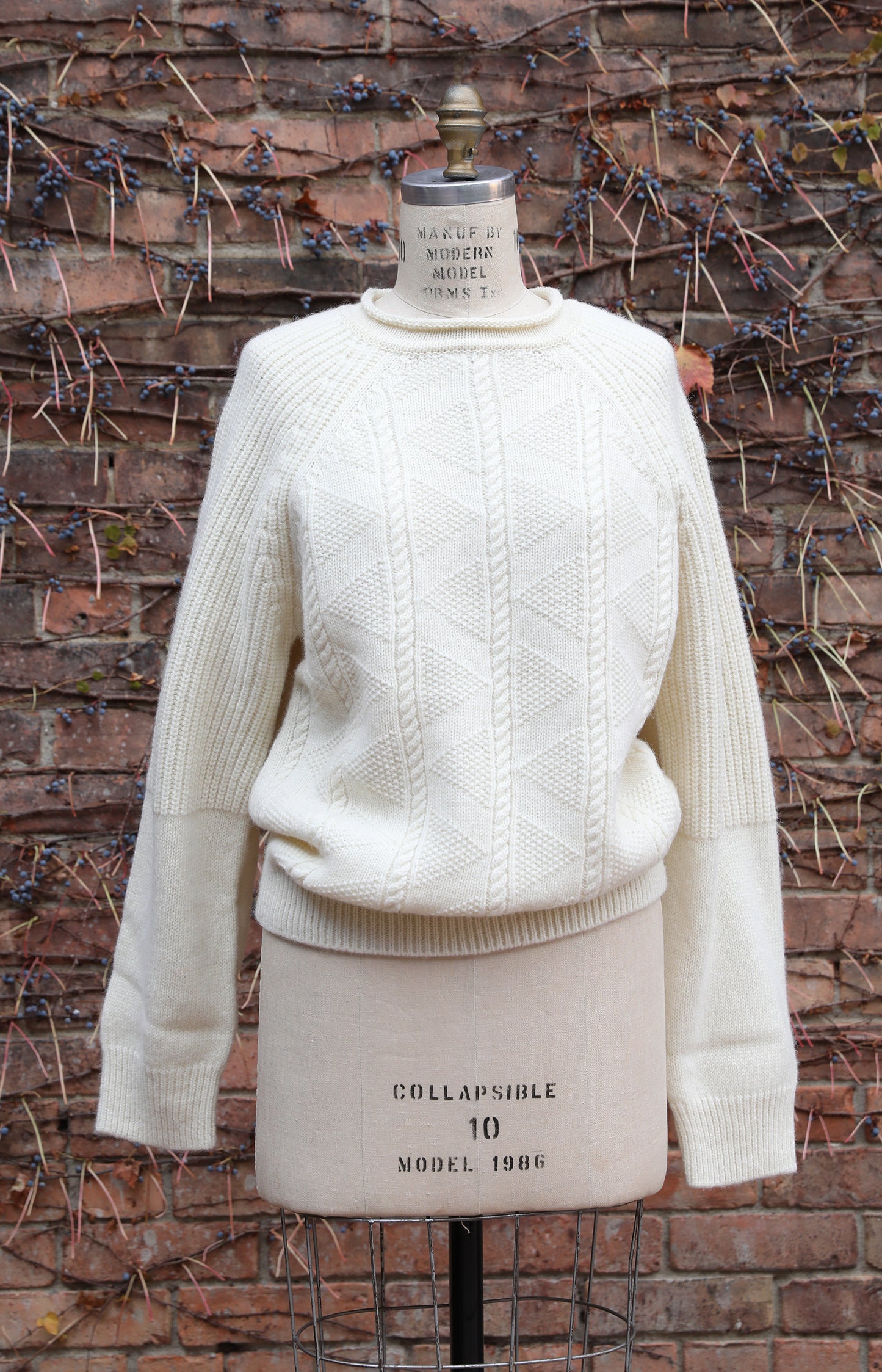 Ivory Shetland Wool Sweater