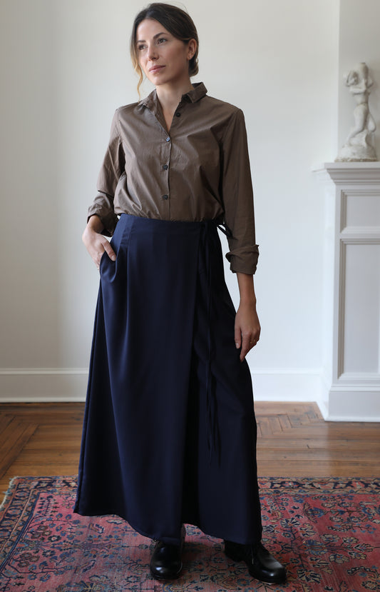 Navy Wool Culottes