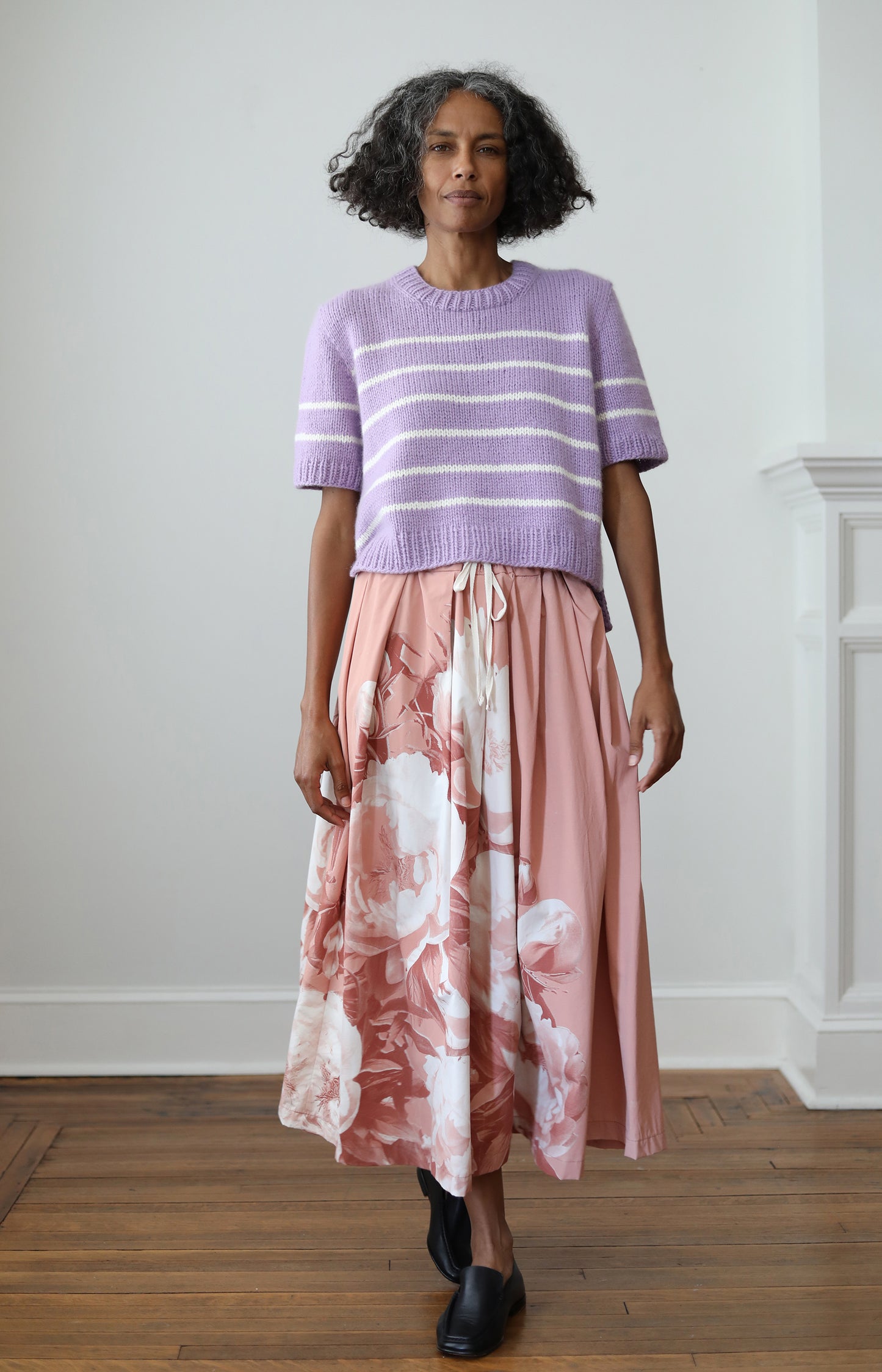 Pink Handprinted Skirt