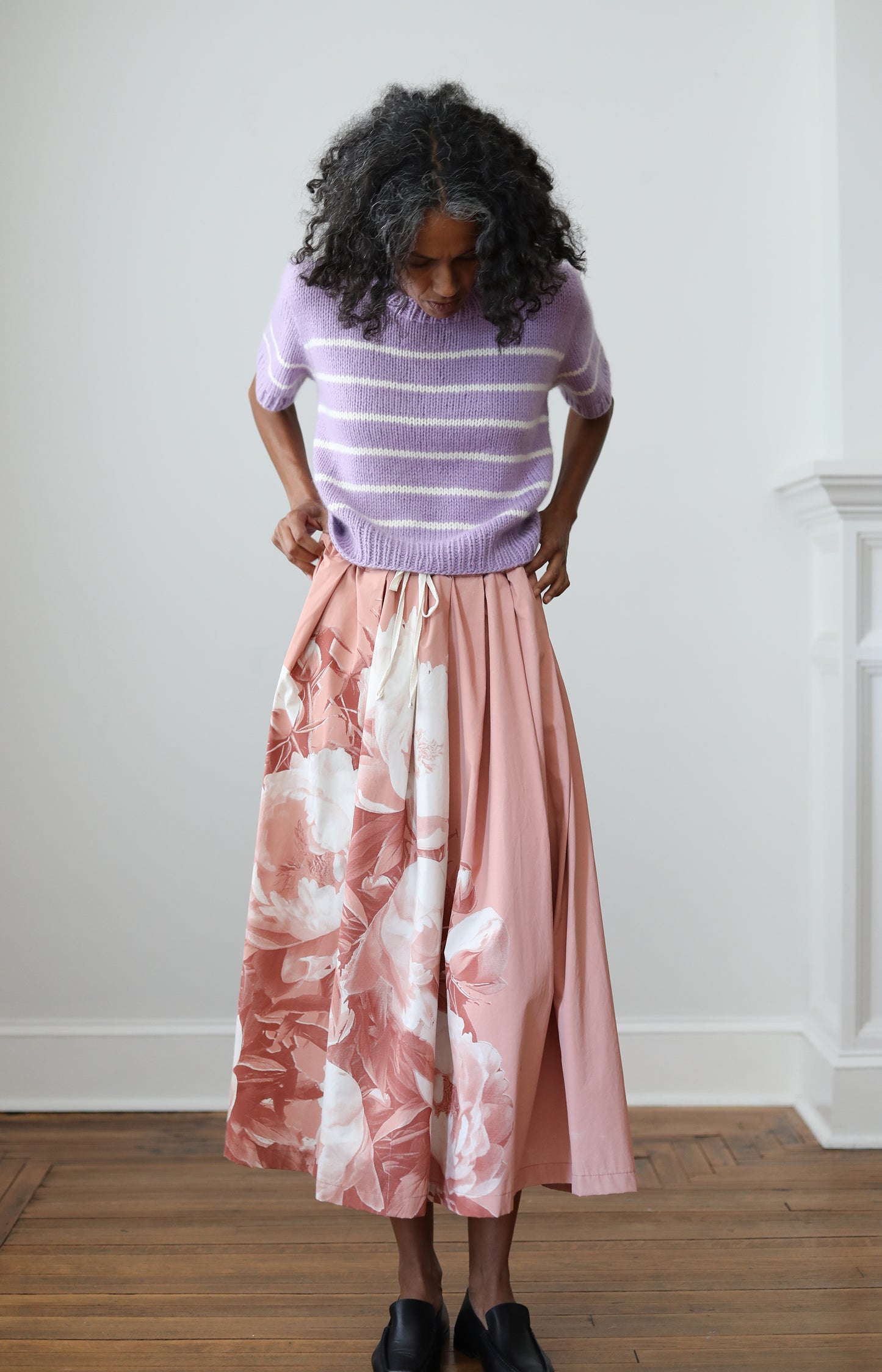 Pink Handprinted Skirt