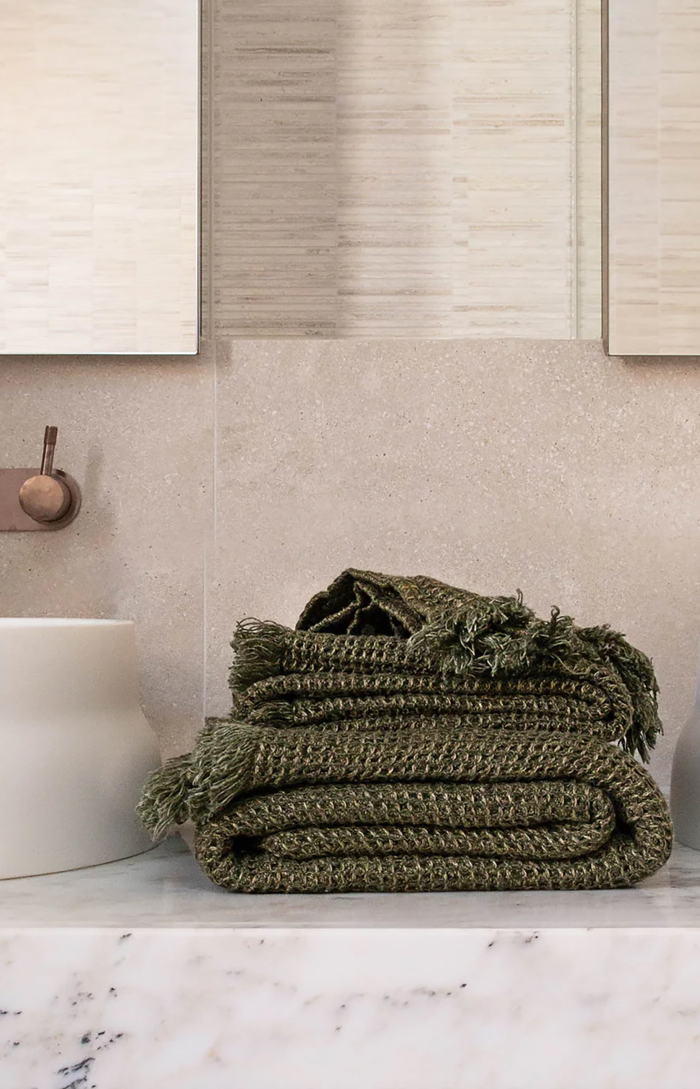 Armee Flocca Linen Hand Towel