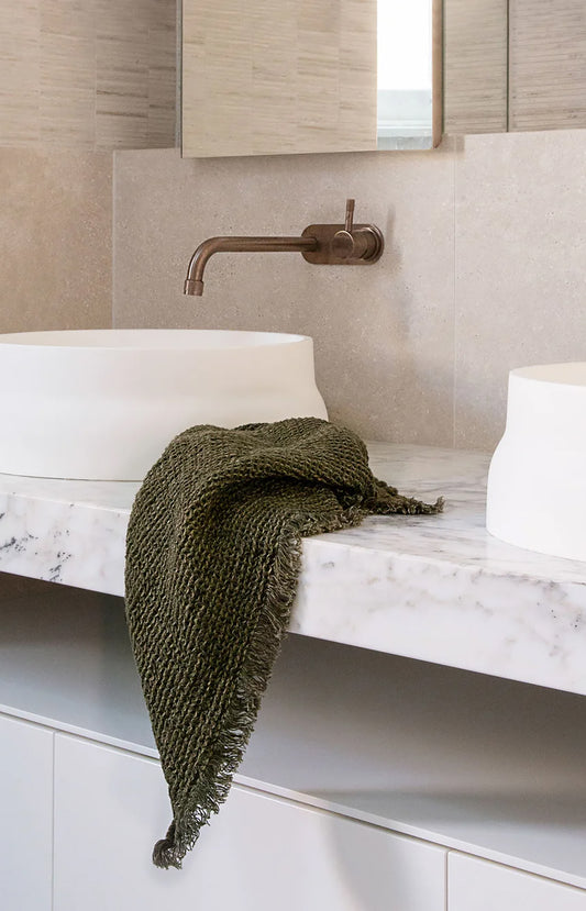 Armee Flocca Linen Hand Towel