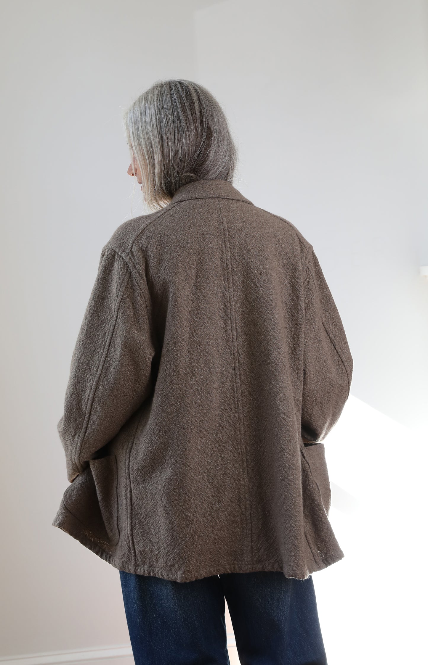 Natural Rigid Cashmere Jacket