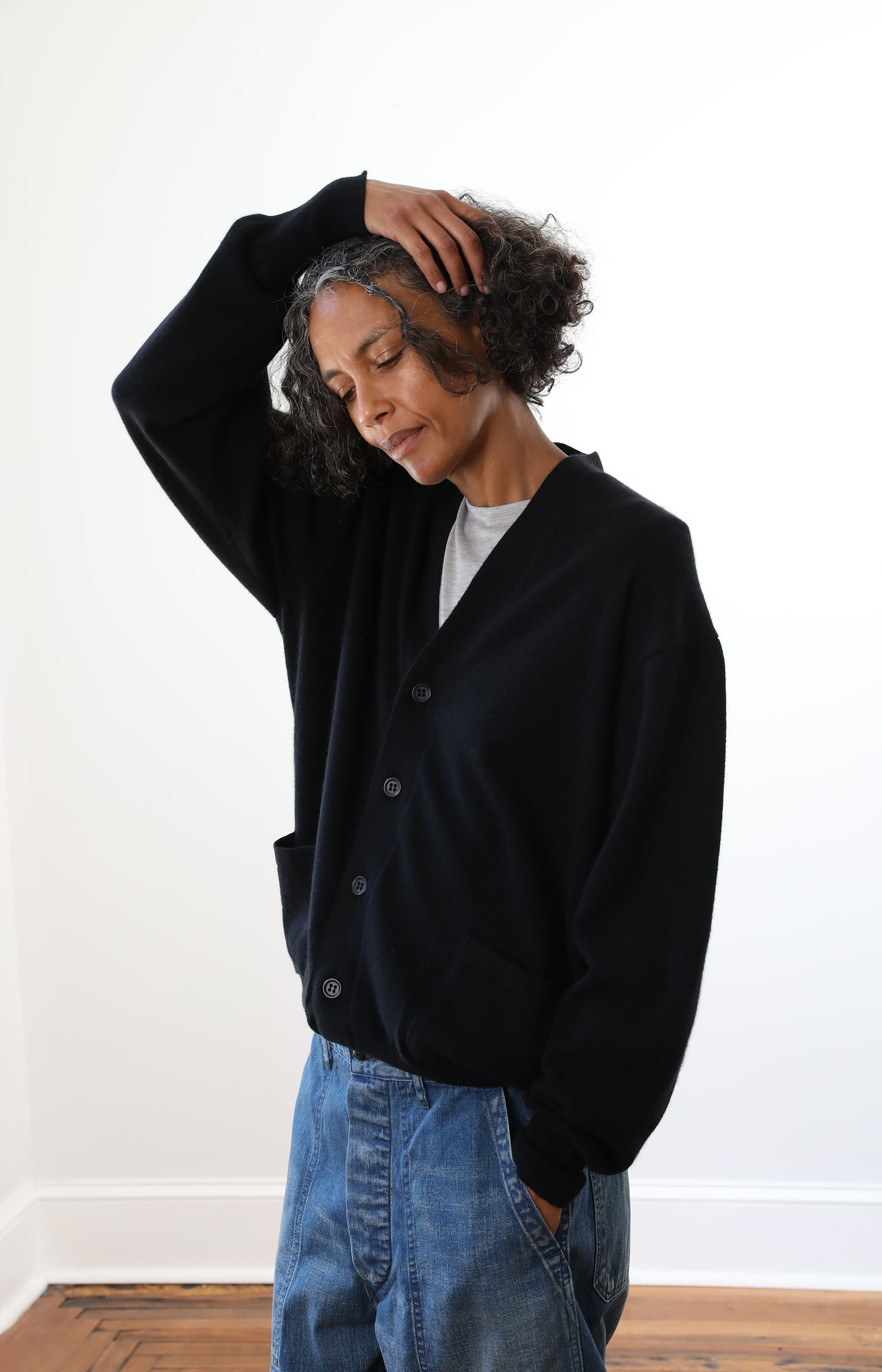 Black Cashmere Cardigan